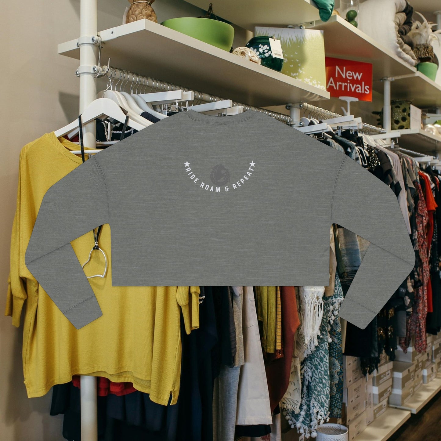 Women's Cropped Sweatshirt_ N2+ Series WCSS PT2WW002_ Limited Edition Utmost Comfort by WesternWaves: