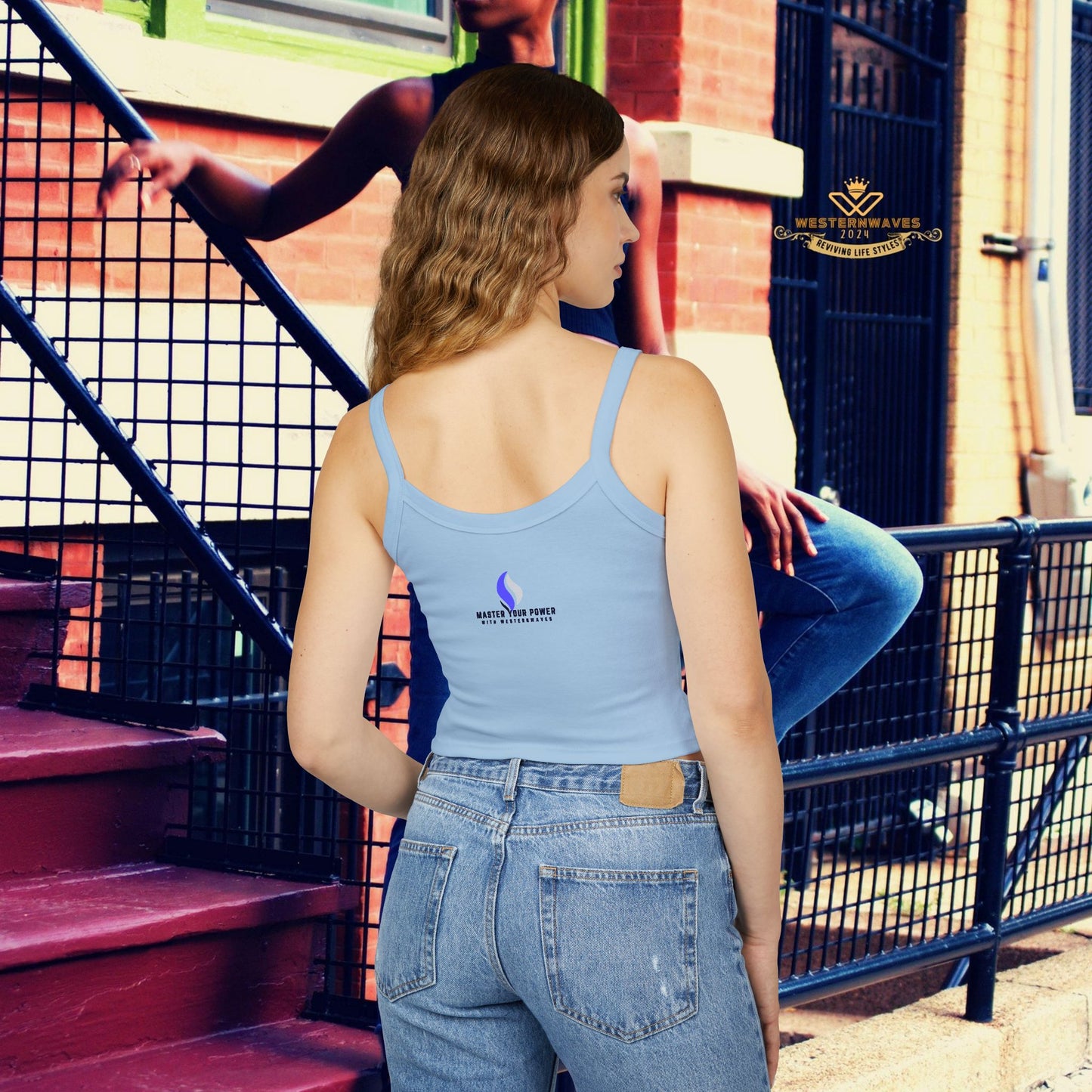 Women's Spaghetti Strap Tank Top_ N2+ Series SSTT PT2WW001_ Limited Edition Luxurious Blend by WesternWaves: