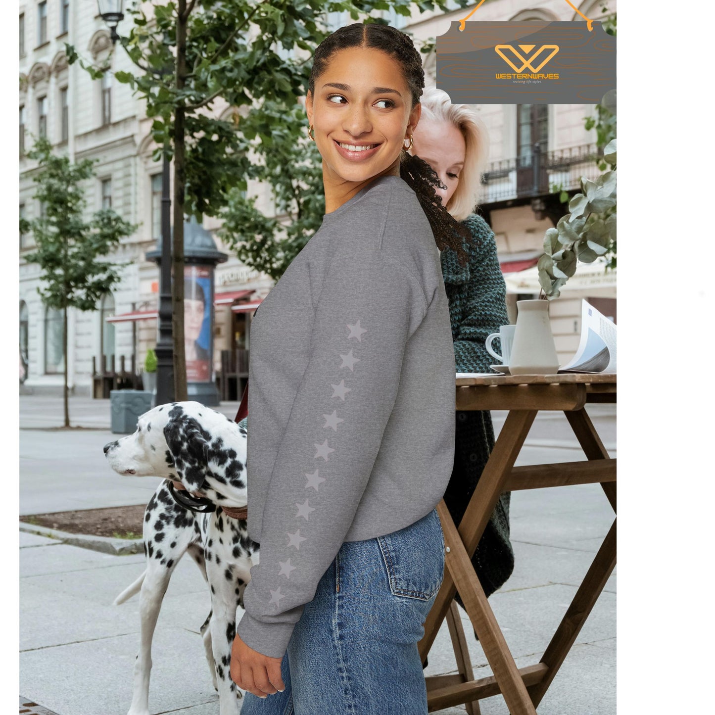 Unisex Heavy Blend™ Crewneck Sweatshirt_ N2+ Series UHBCSS PT2WW003_ Limited Edition Pure Luxury by WesternWaves: