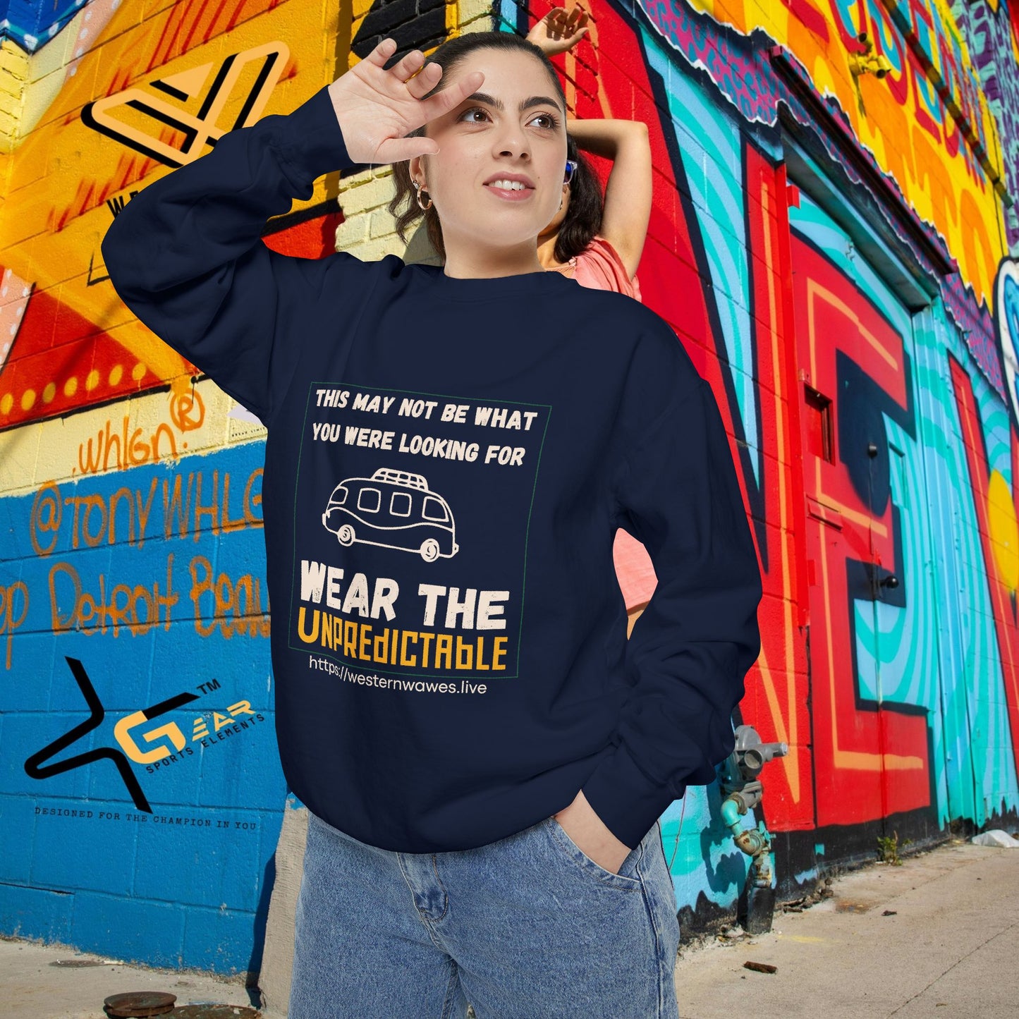 Unisex Garment-Dyed Sweatshirt_ N3+ Series UGDSS PT2WW004_ WesternWaves Limited Edition: