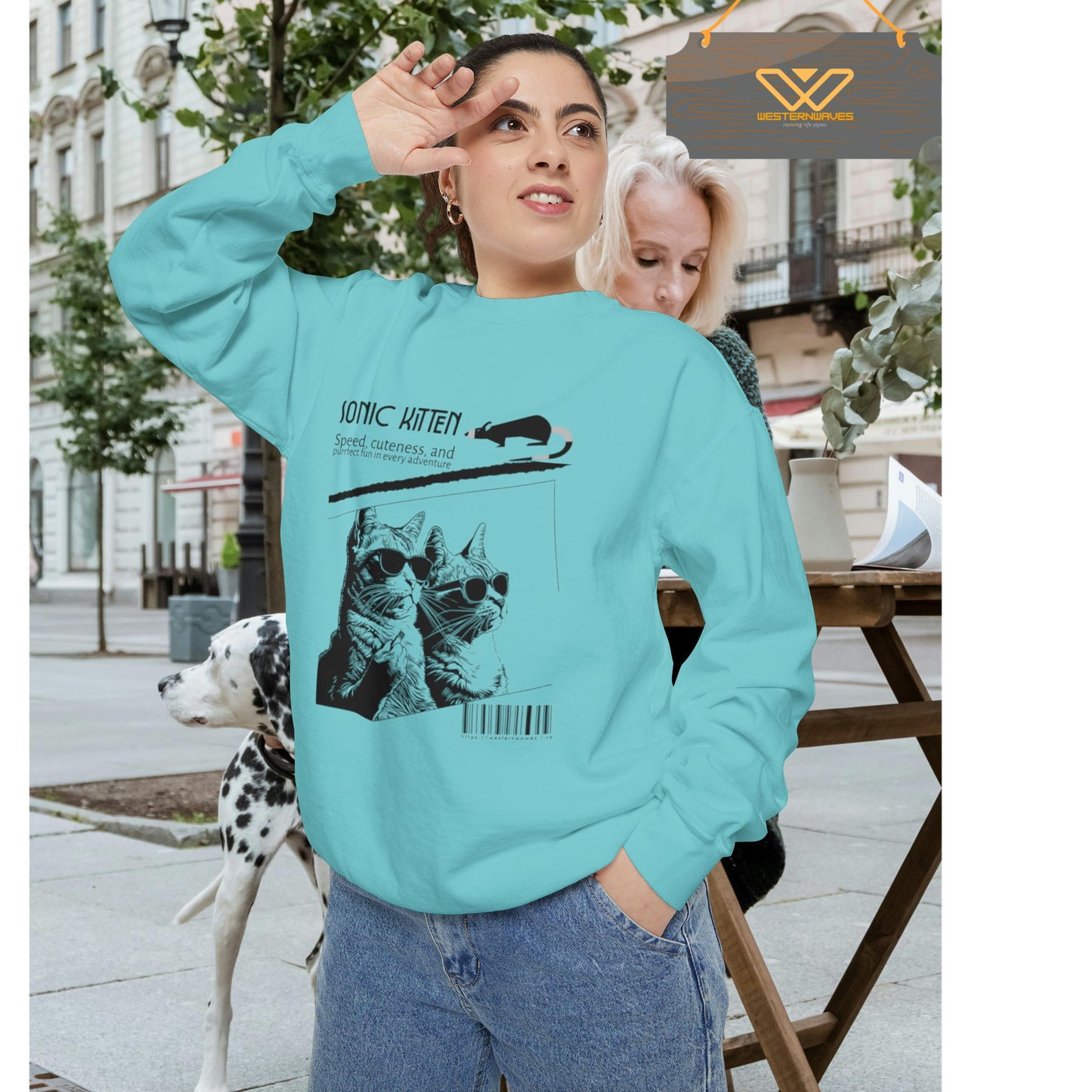 Unisex Garment-Dyed Sweatshirt_ N3+ Series SPW UGDSS PT2WW003_WesternWaves Limited Edition