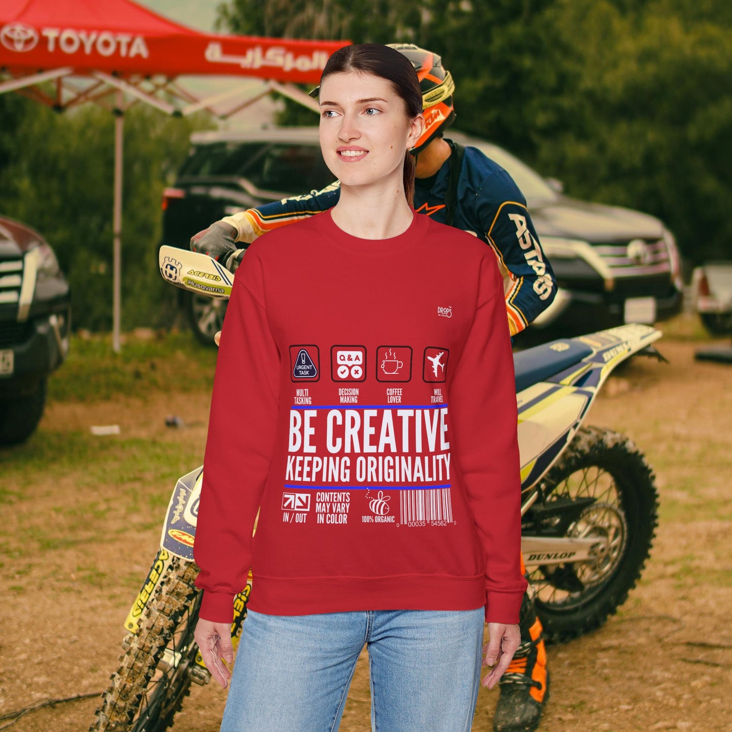 Unisex Heavy Blend™ Crewneck Sweatshirt_ N2 Sports Series UHBCSS PT2WW004_ Limited Edition 'DROPS' Brand Sweatshirt by WesternWaves: