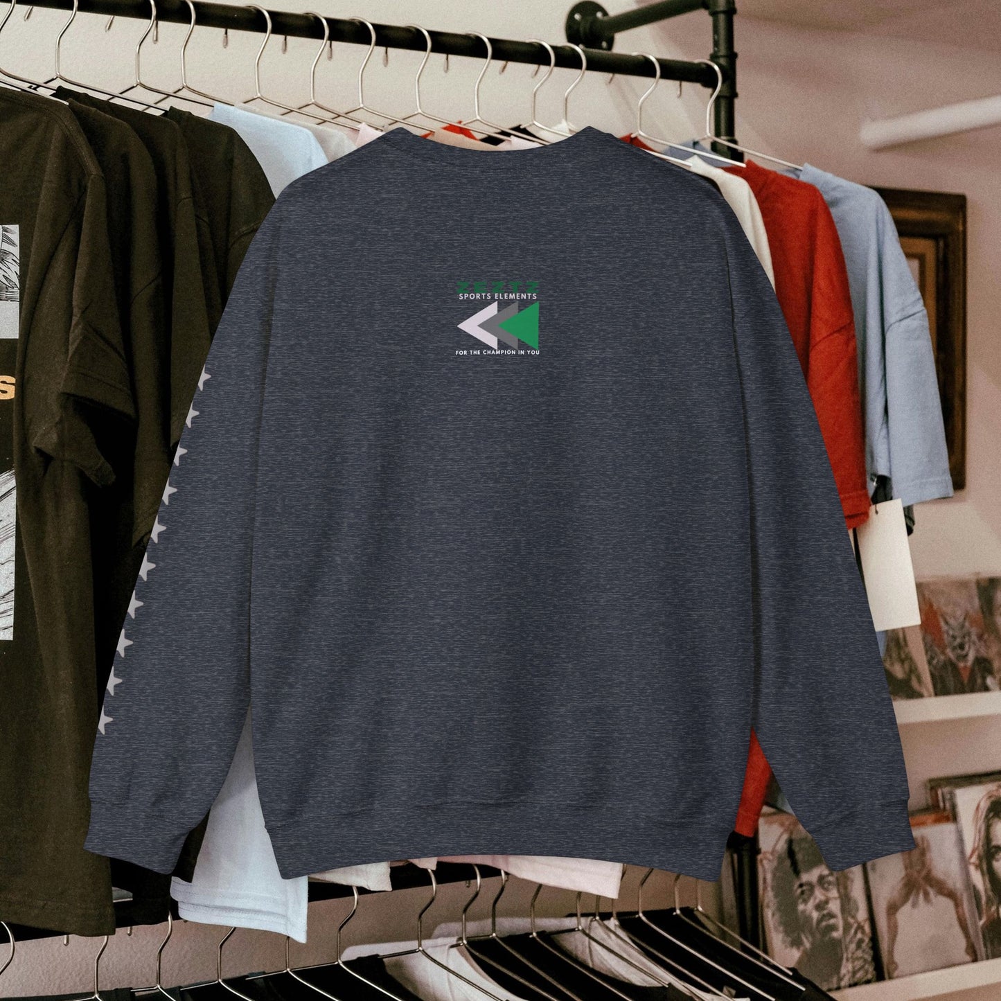 Unisex Heavy Blend™ Crewneck Sweatshirt_ N2 Sports Series UHBCSS PT2WW006_ Limited Edition ‘Zeztz’ Brand Sports Elements by WesternWaves: