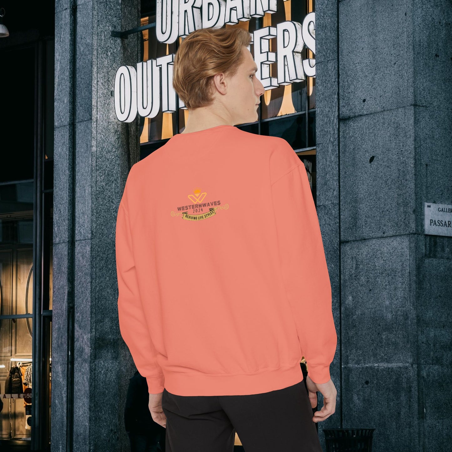 Unisex Garment-Dyed Sweatshirt _ N3+ Series GDSS PT2WW001_ Limited Edition of Both Fashion & Comfortby WesternWaves: