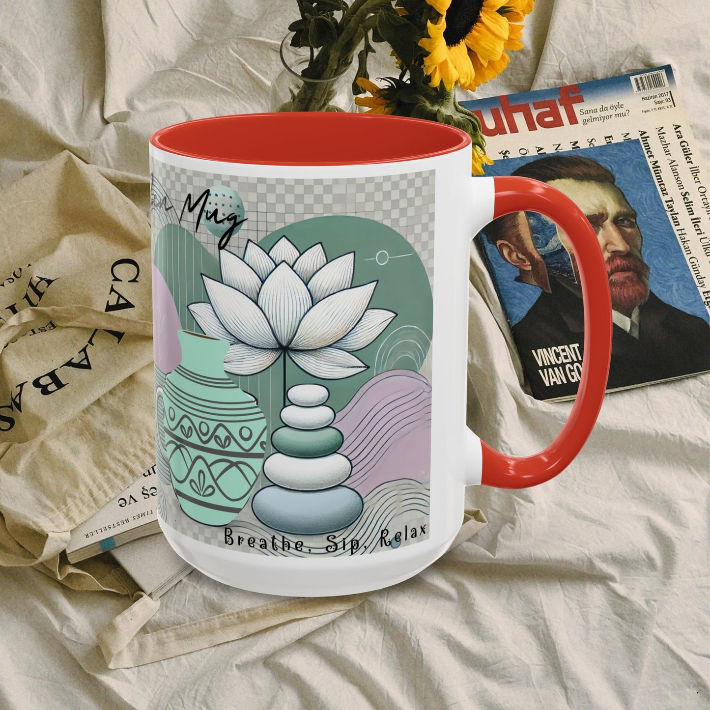 Accent Coffee Mug (11, 15oz) _ N3+ Series ACMUG PT2WW006_ Limited Edition Blend Style & Functionality by WesternWaves: