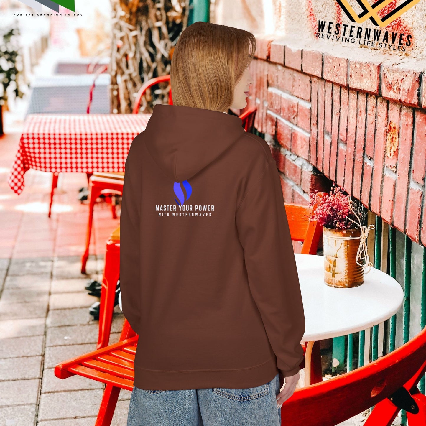 Unisex Midweight Softstyle Fleece Hoodie_ N3+ Series USMWSSFH PT2WW004_ Limited Edition Luxuriously Soft 100% Cotton Face by WesternWaves: