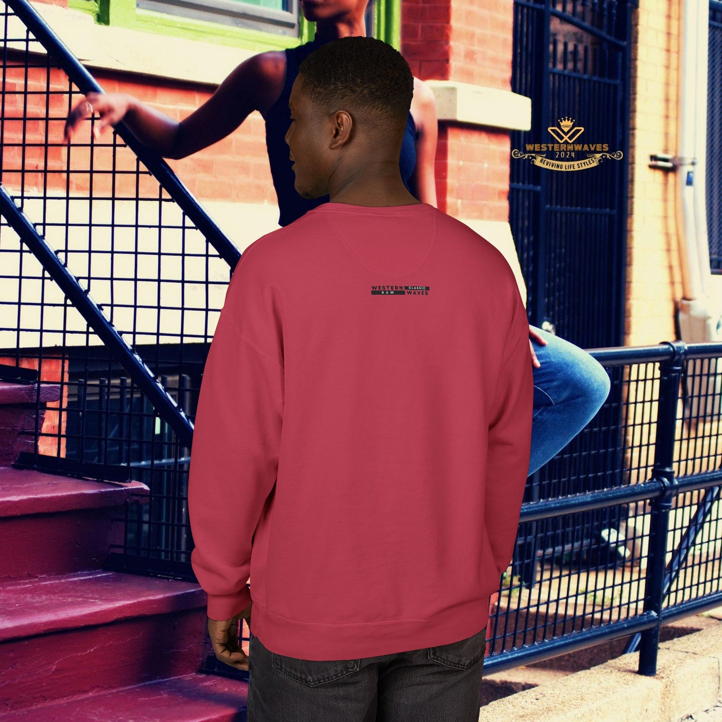 Unisex ComfortWash® Garment Dyed Crewneck Sweatshirt_ N7* Series USCGDCNSS PT2WW001_ Limited Edition Comfort & Retro Flair by WesternWaves: