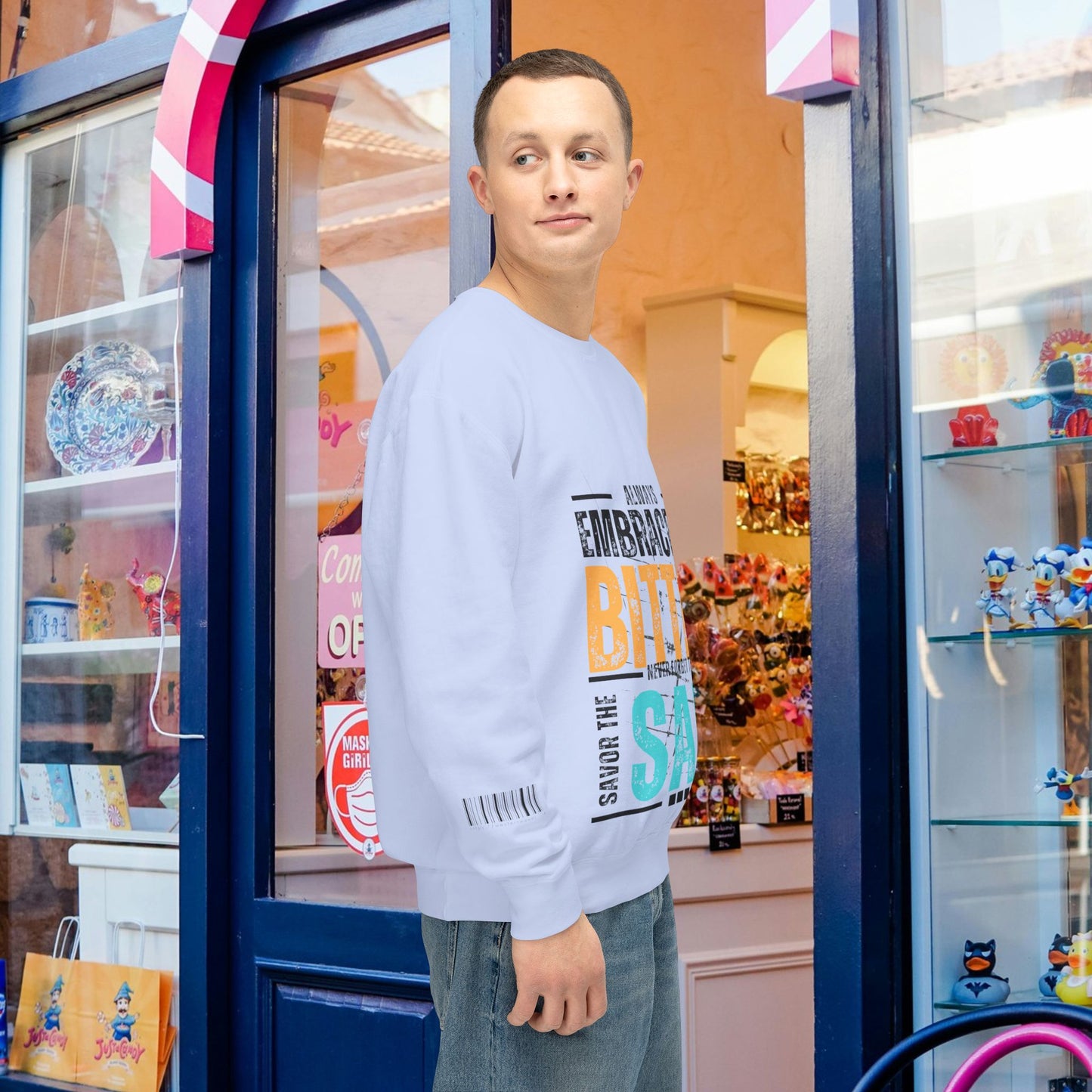 Unisex Lightweight Crewneck Sweatshirt_ N2 Series ULWCSS PT2WW005_Limited Edition Unparalleled Quality by WesternWaves:
