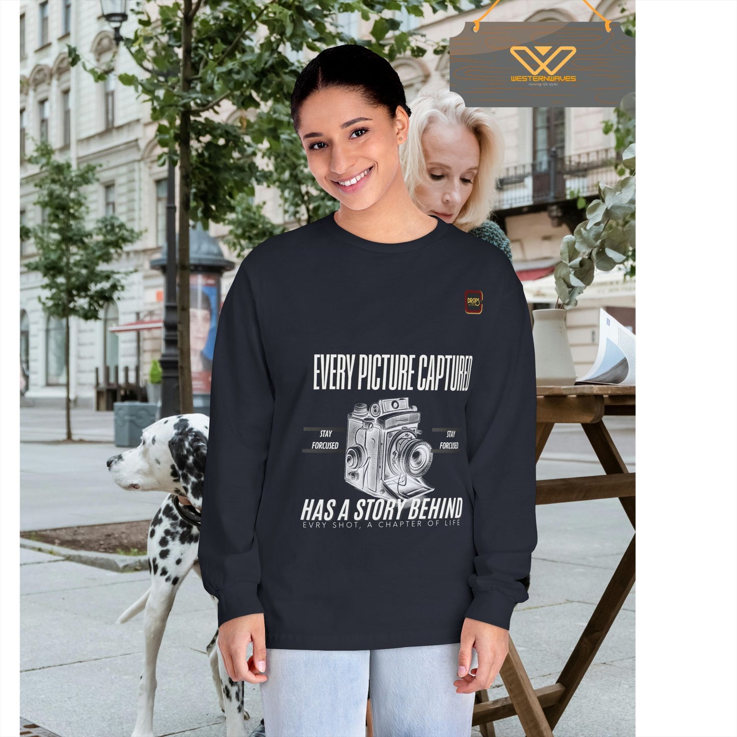 Unisex Classic Long Sleeve T-Shirt_ N2 Series CLSTS PT2WW001_ Limited Edition 100% US Cotton product by WesternWaves: