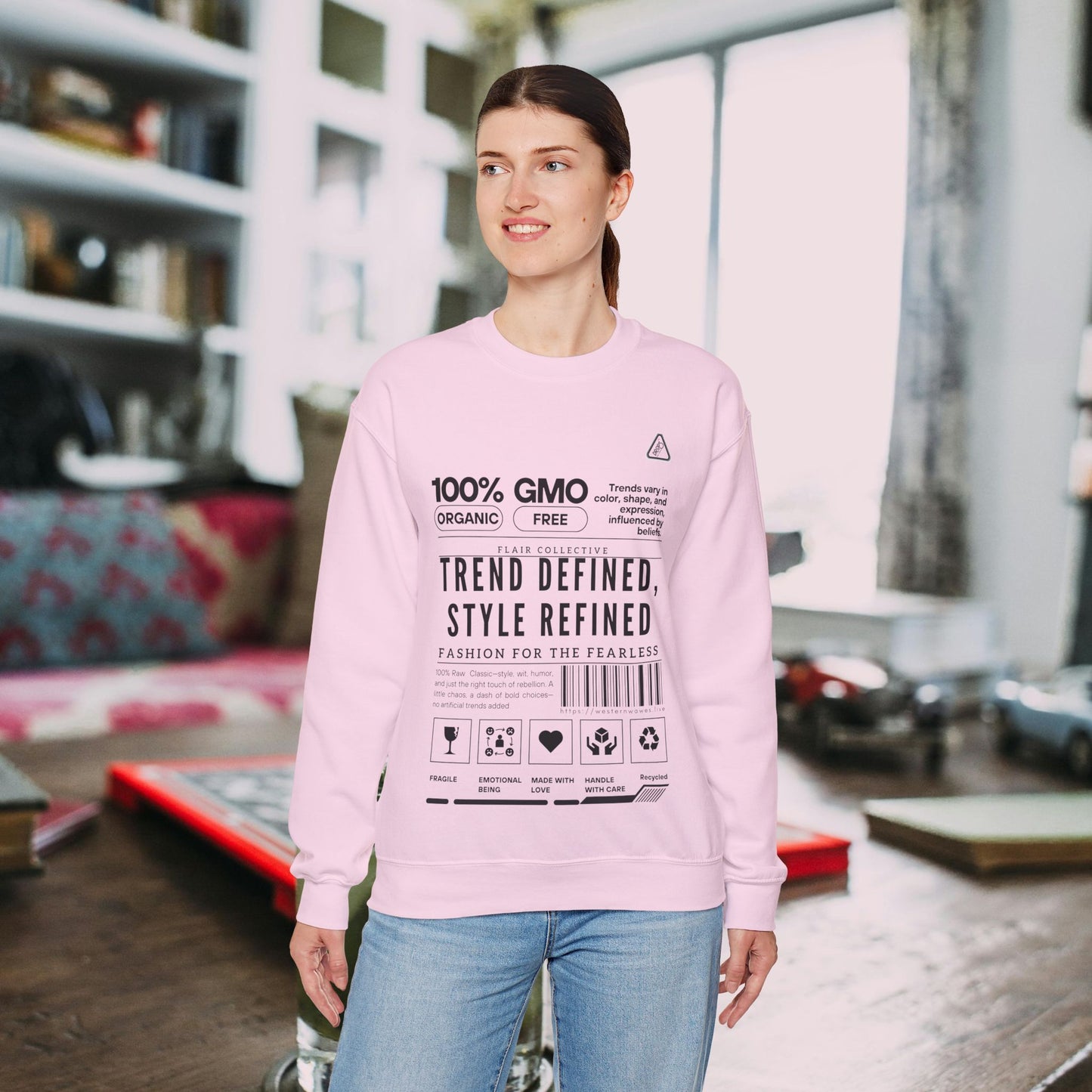 Unisex Heavy Blend™ Crewneck Sweatshirt_ N2 Series SPW UHBCSS PT2WW003_ Limited Edition 'DROPS' Brand Raw Classics by WesternWaves:
