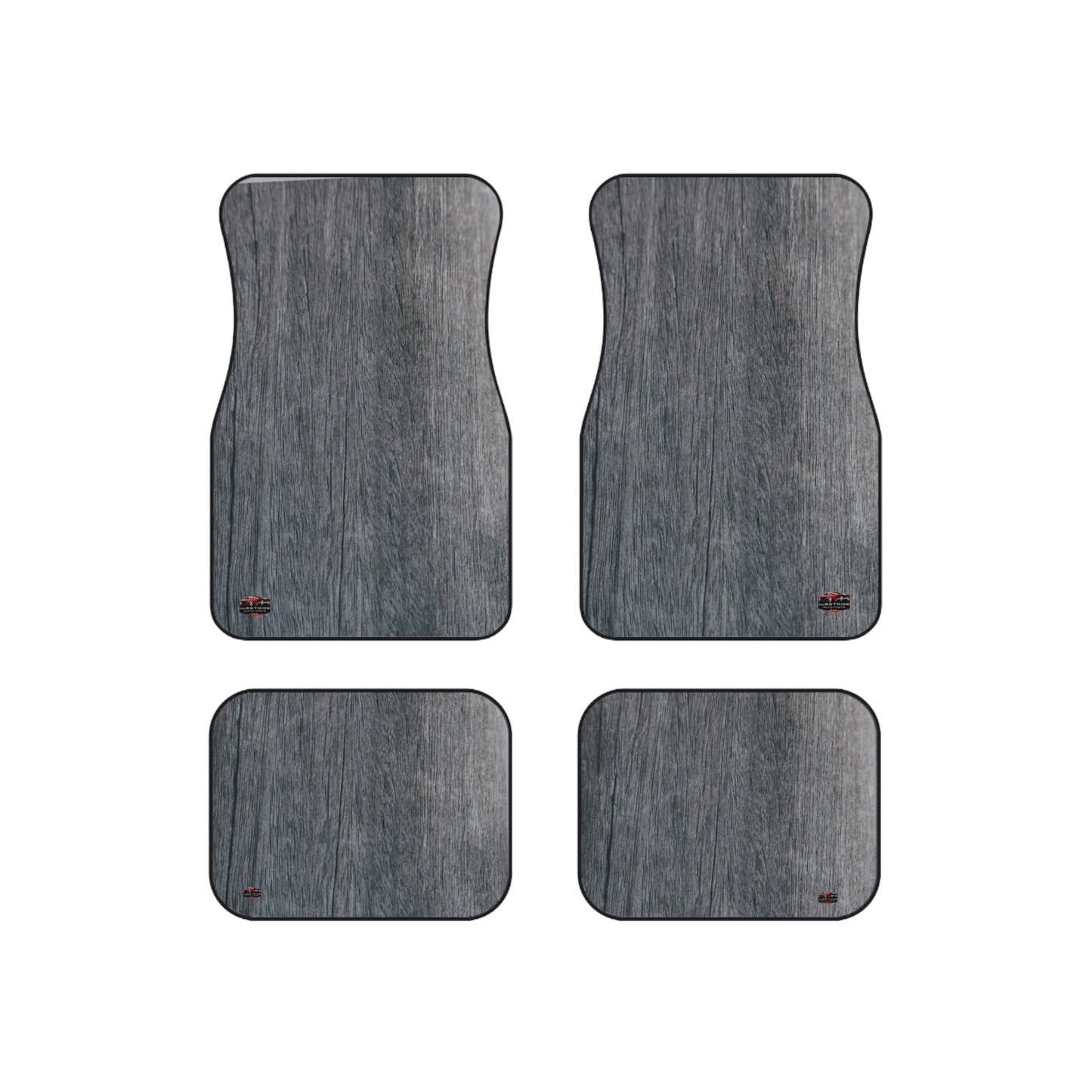 Car Floor Mats Set of 4- Rustic Wood Effect_ Series N8+ CMSO4RWE PT2WW001_ Limited Edition Stylish Floor Liners by WesternWaves: