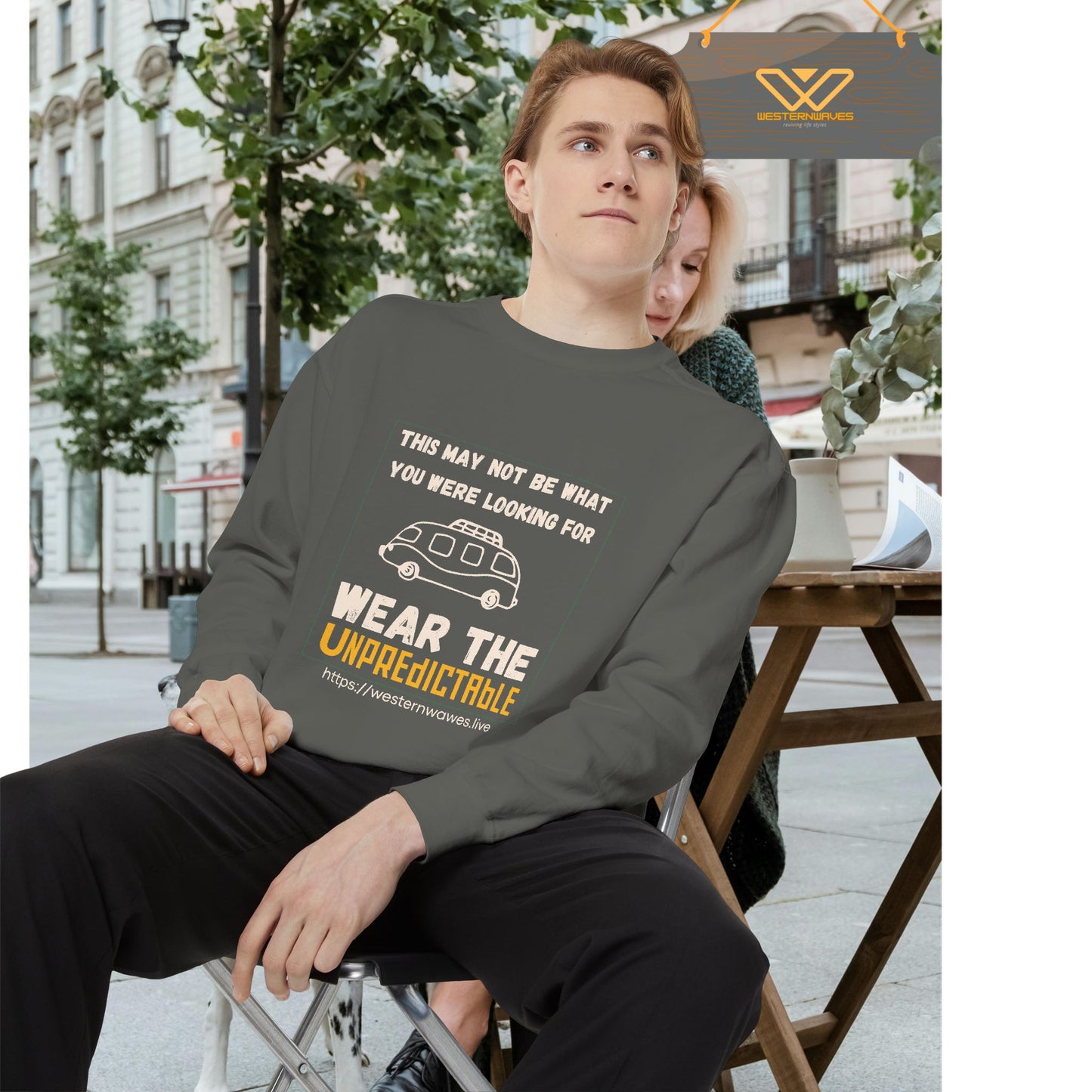 Unisex Garment-Dyed Sweatshirt_ N3+ Series UGDSS PT2WW004_ WesternWaves Limited Edition: