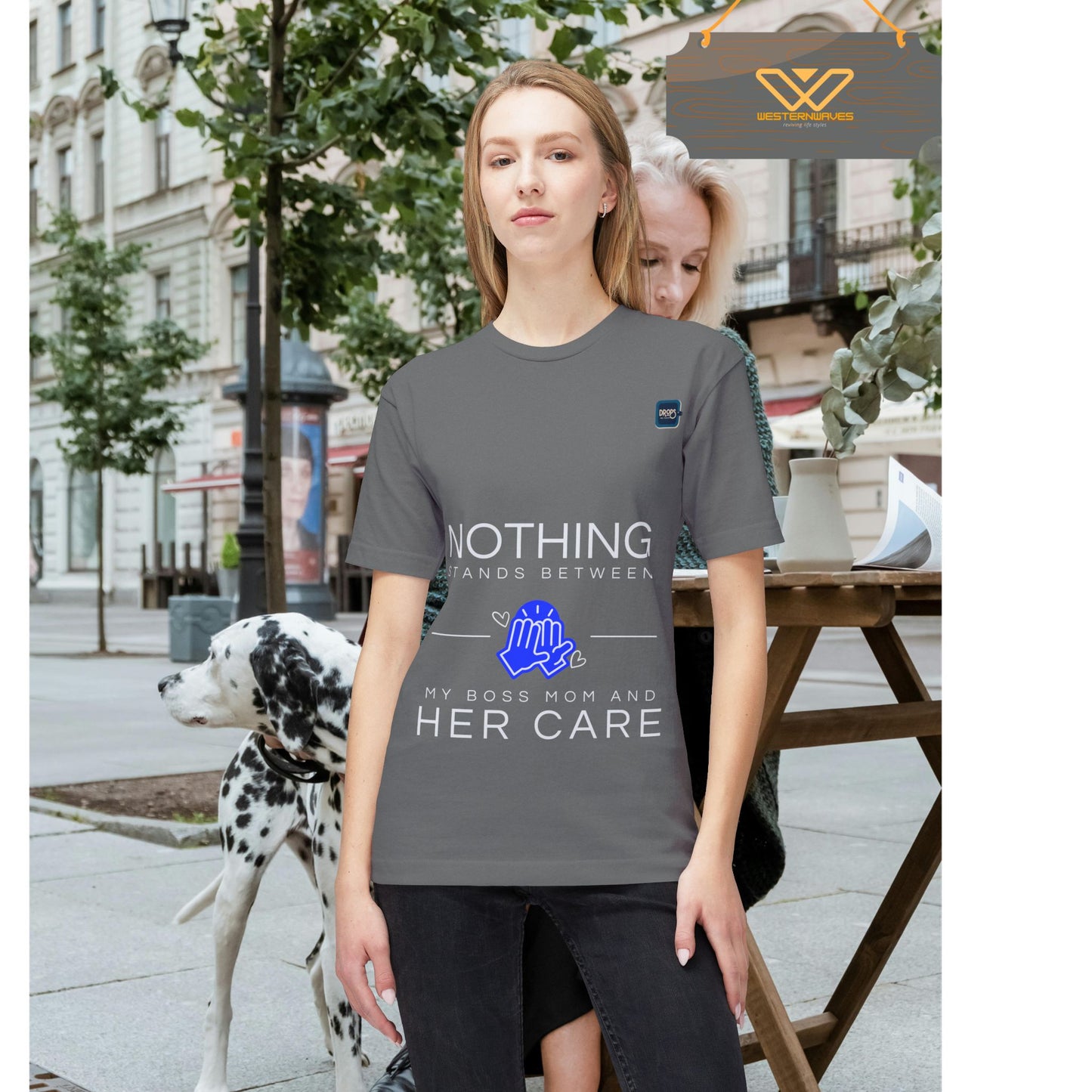 Unisex Midweight T-shirt, Made in USA_ N+ Series UMTS PT2WW007_ Limited Edition Design by WesternWaves: