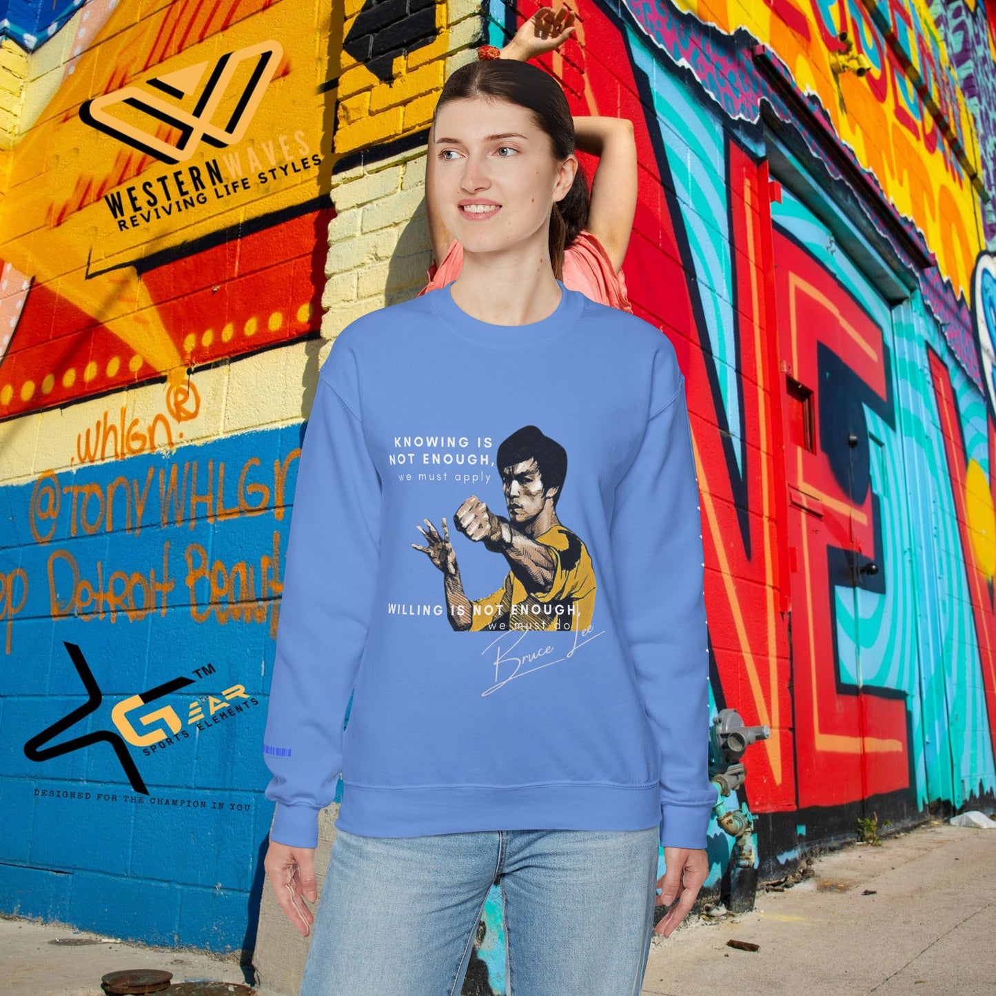 Unisex Heavy Blend™ Crewneck Sweatshirt_ N2+ Sports Series UHBCSS PT2WW009_ Limited Edition ‘Zeztz’ Brand Sports Elements by WesternWaves: