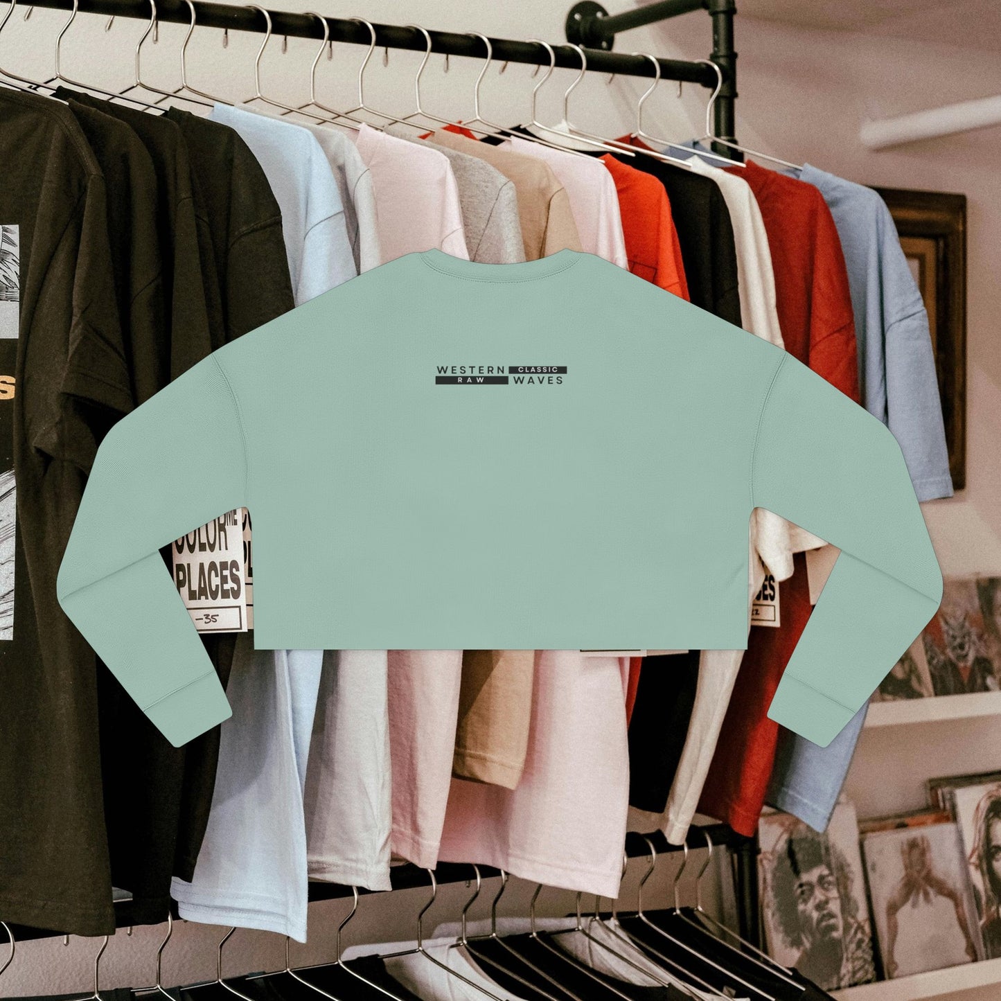 Women's Cropped Sweatshirt_ N3+ Series WCSS PT2WW004_ Limited Edition Utmost Comfort by WesternWaves:
