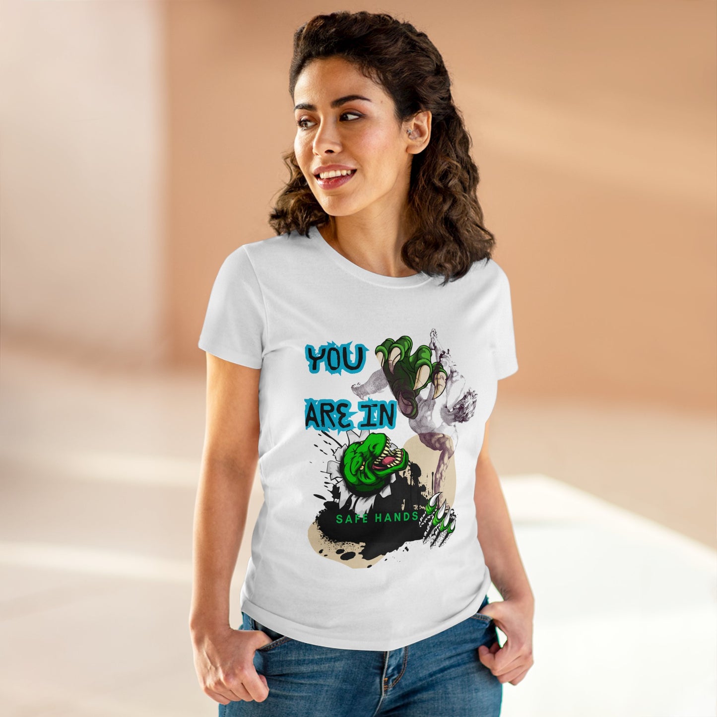 Women's Midweight Cotton Tee_ Essential Comfort_ N2+ Series SSTS PT2WW004_ Limited Edition Perfect Blend of Comfort by WesternWaves: