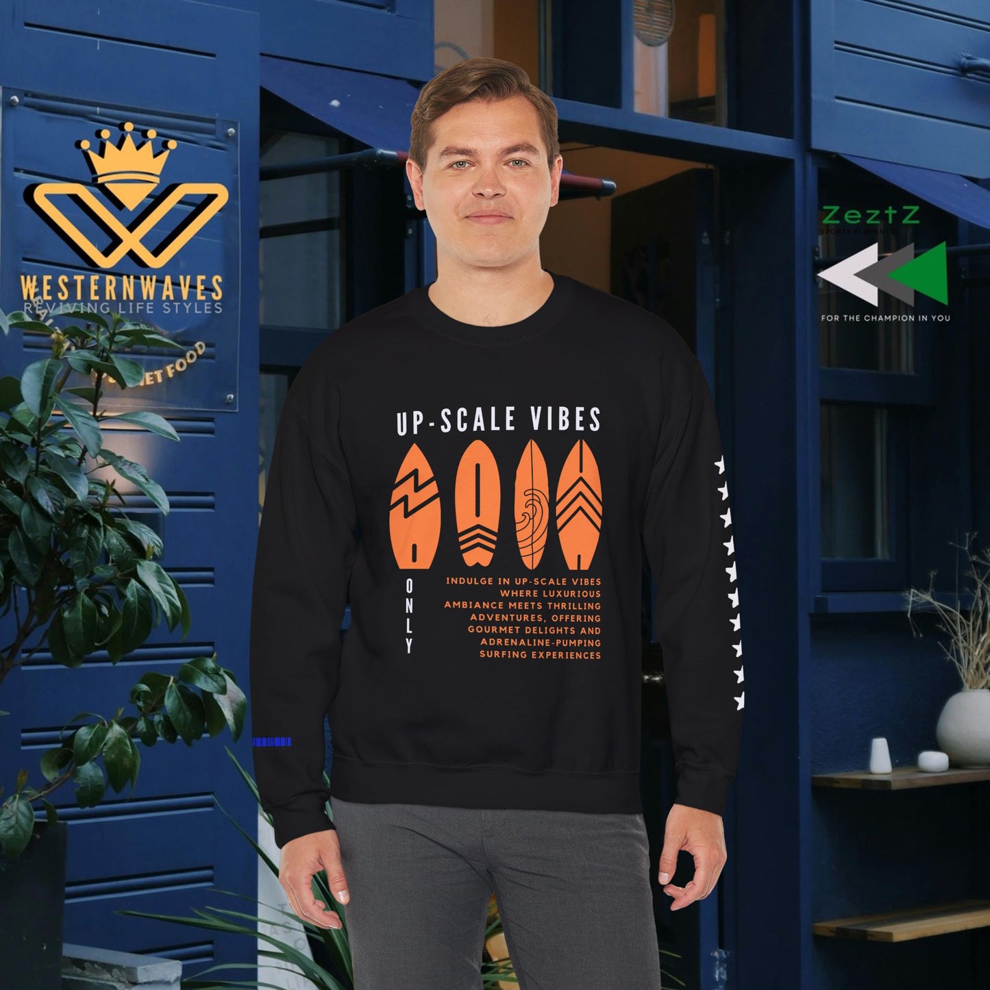 Unisex Heavy Blend™ Crewneck Sweatshirt_ N3+ Series UHBCSS PT2WW009_ Limited Edition Pure Luxury by WesternWaves: