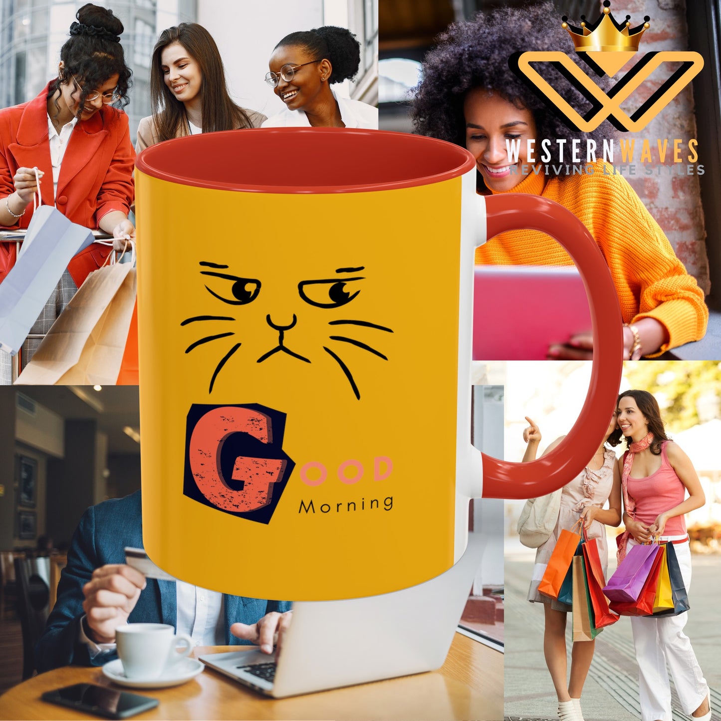 Accent Coffee Mug (11, 15oz)_ N+ Series ACMUG PT2WW001_ Limited Edition Mug by WesternWaves