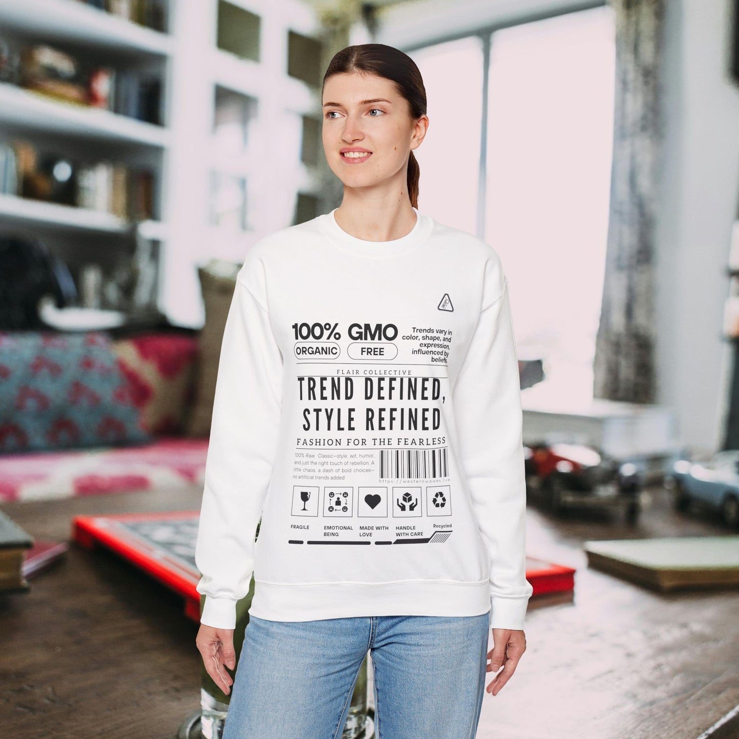 Unisex Heavy Blend™ Crewneck Sweatshirt_ N2 Series SPW UHBCSS PT2WW003_ Limited Edition 'DROPS' Brand Raw Classics by WesternWaves: