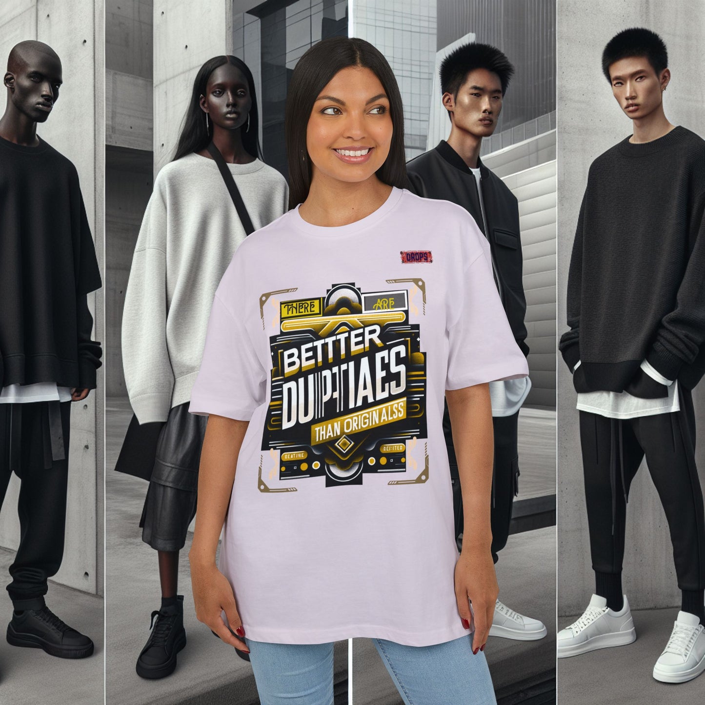 Unisex Heavy Oversize Tee_ N8+ Series USHOSTEE_ PT2WW002_ Limited Edition Urban Fashion Tee by WesternWaves: