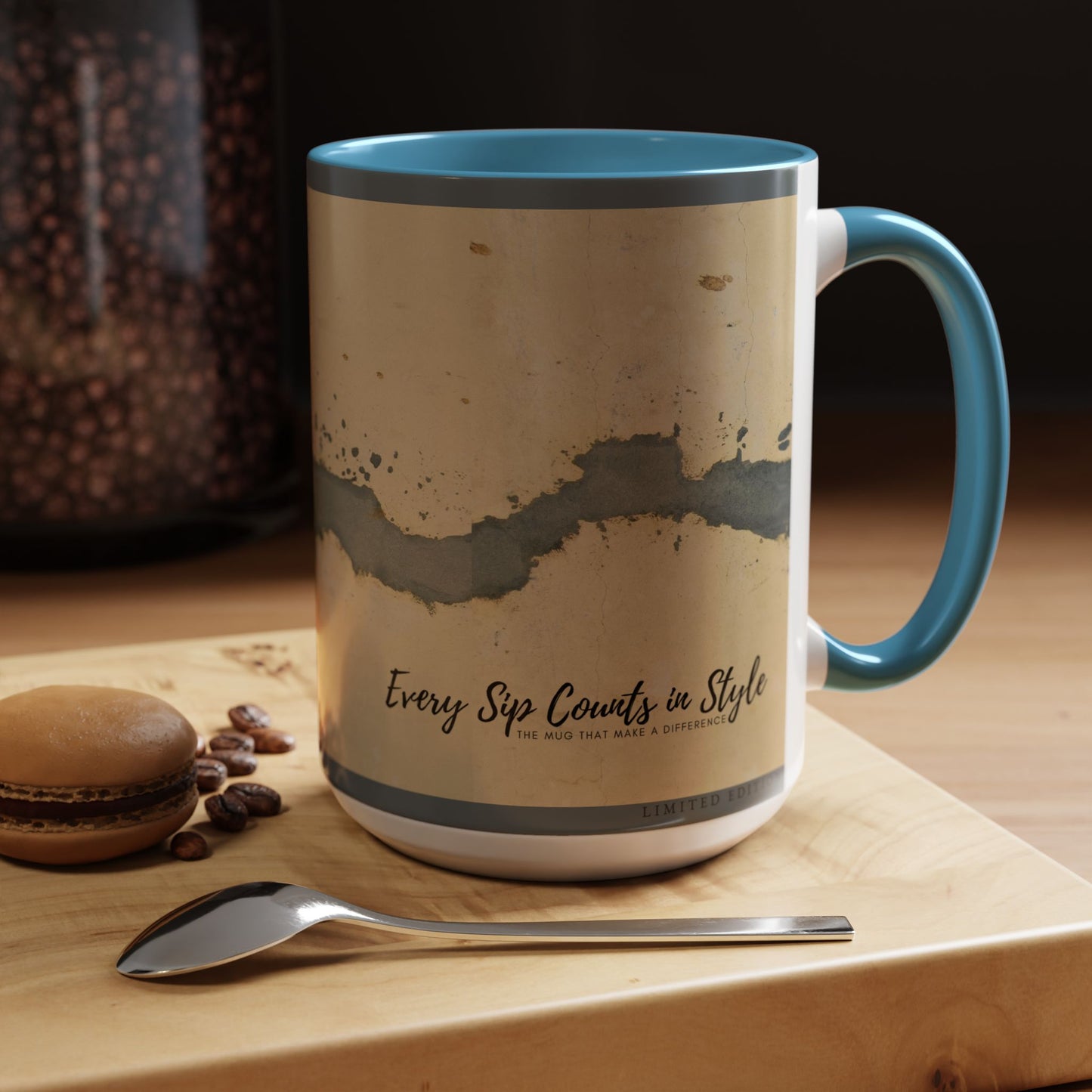 Accent Coffee Mug (11, 15oz) _ N3+ Series ACMUG PT2WW005_ Limited Edition Blend Style & Functionality by WesternWaves: