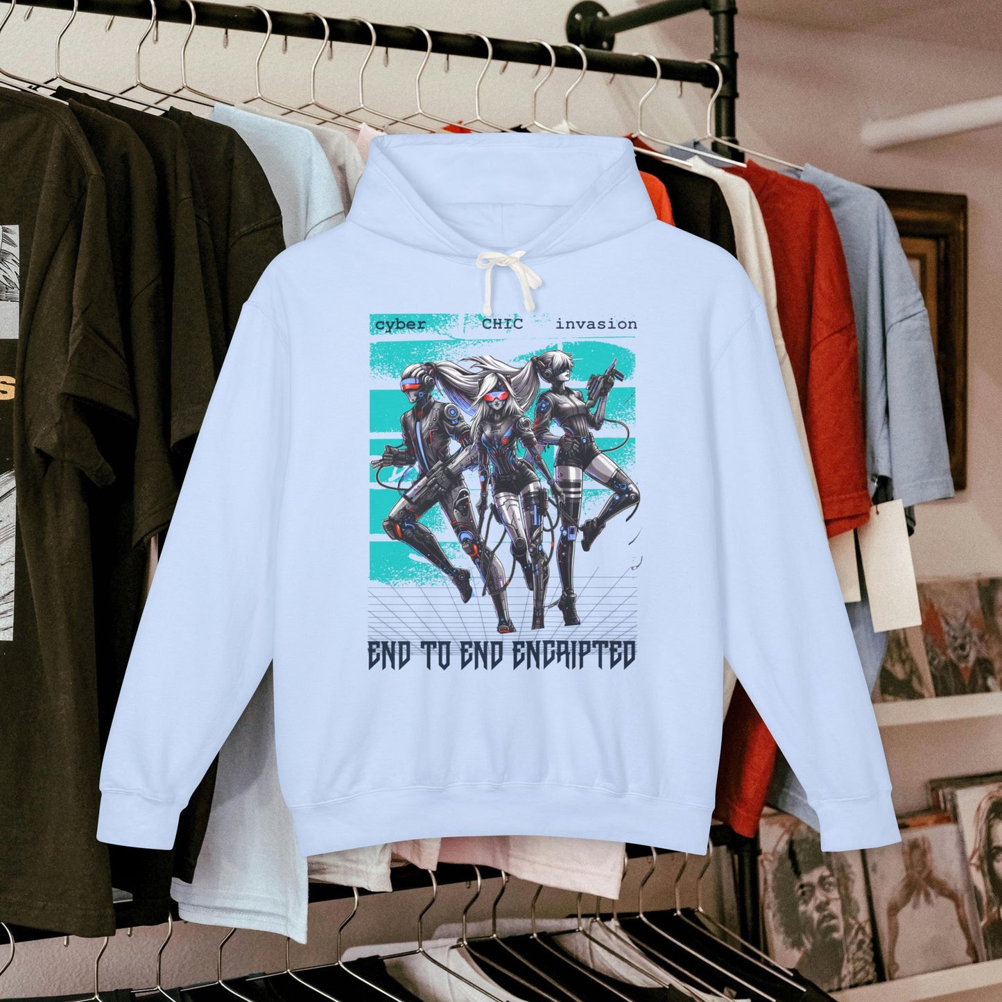 Unisex Lightweight Hooded Sweatshirt_ Series UWD 051_ Limited Edition Raw Streetwear by WesternWaves: