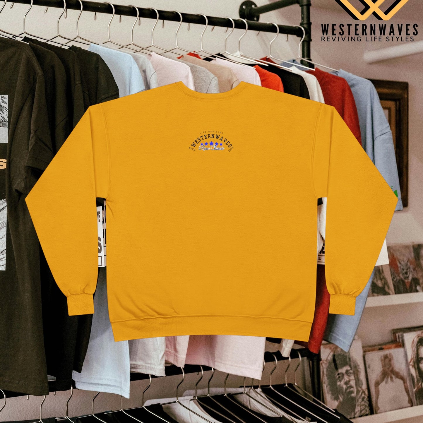 Unisex EcoSmart® Crewneck Sweatshirt_ N3 Series USESCNSS PT2WW001_ Limited Edition Perfect Blend of Comfort, Style, & Sustainability by WesternWaves: