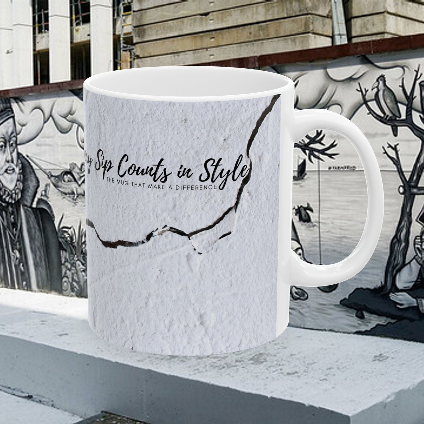 Ceramic Mug (11oz, 15oz)_ N2 Series CM11, 15OZ PT2WW001_ Limited Edition Ceramic Masterpiece by WesternWaves: