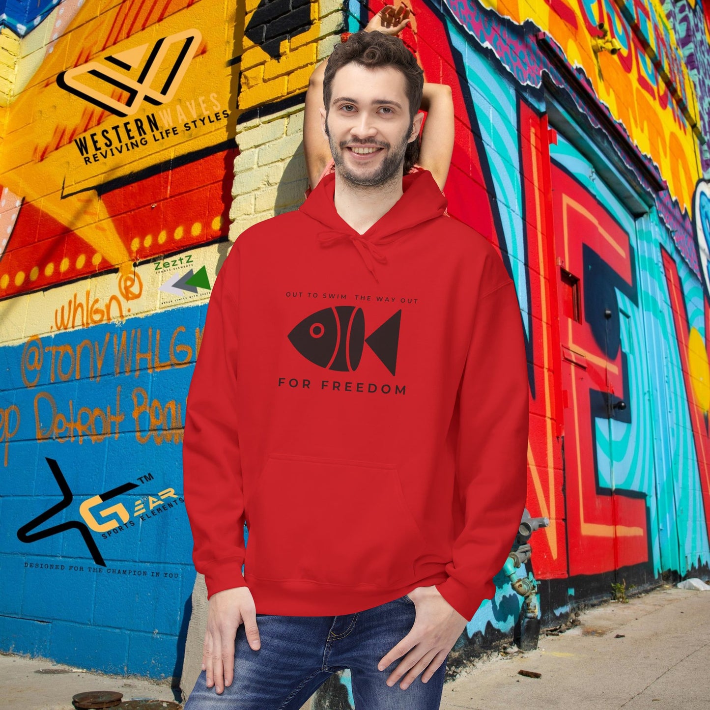 Unisex Midweight Softstyle Fleece Hoodie_ N3+ Series USMWXXFH PI2WW001_ Limited Edition by WesternWaves: