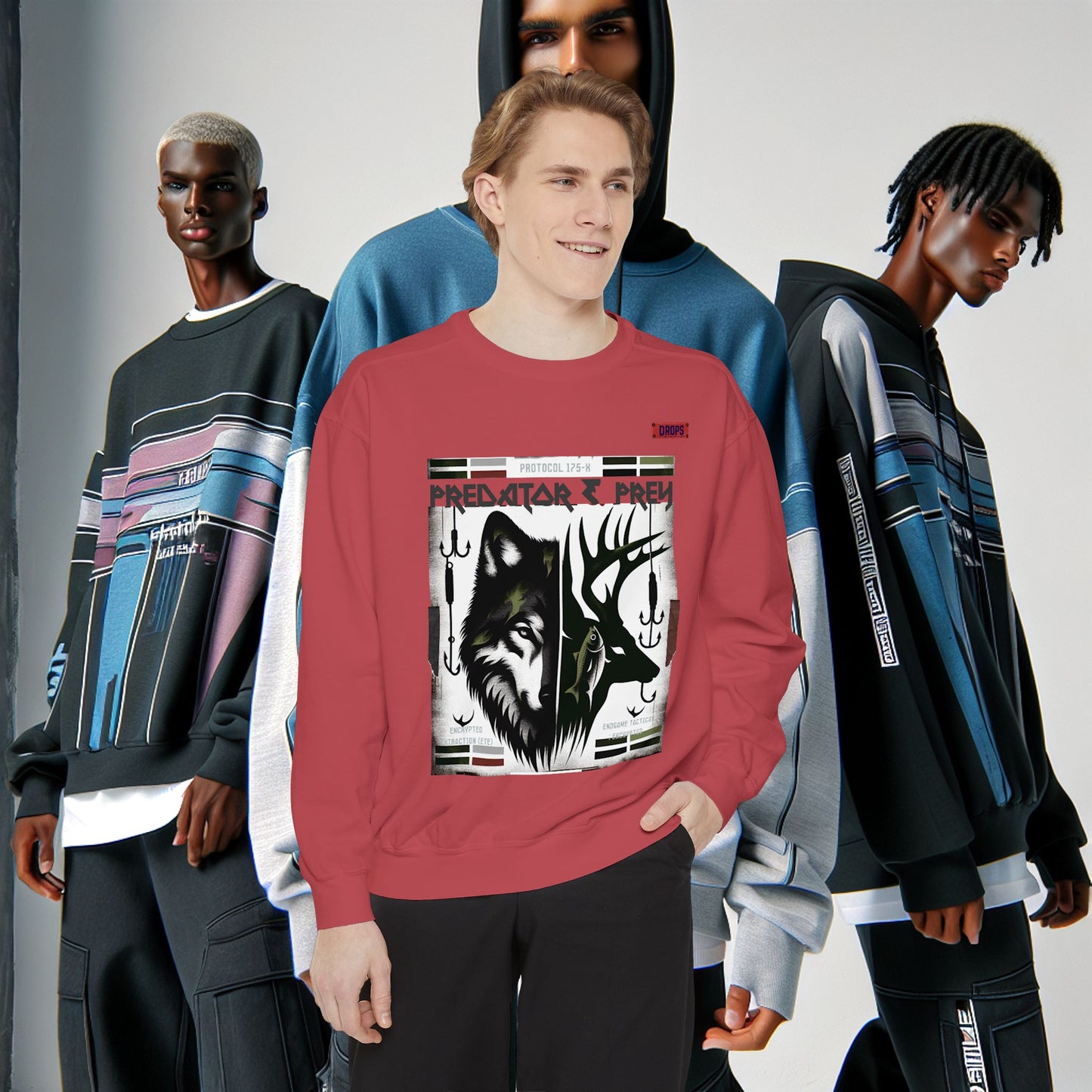 Predator & Prey Sweatshirt_ 03 Sep 2025_ Cozy Unisex Pullover, Nature Lover Apparel, Gifts for Wildlife Enthusiasts, Fall Fashion Layer