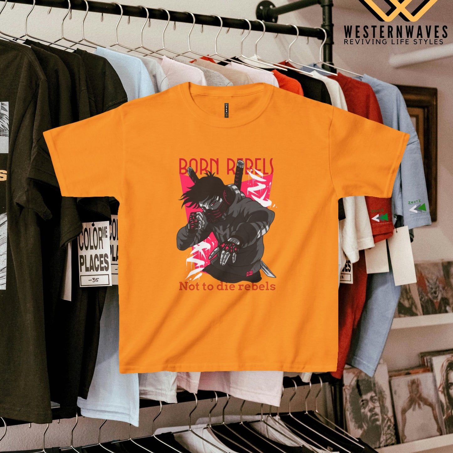 Kids Heavy Cotton™ Tee_ N3+ Series KHCT PT2WW004_ Limited Edition Durable Comfort for Every Adventure by WesternWaves: