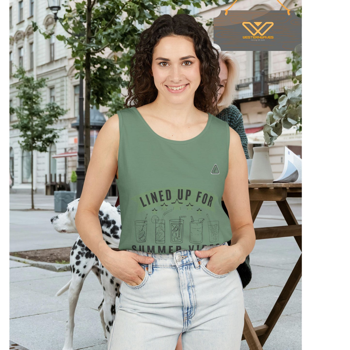 Unisex Garment-Dyed Tank Top_ Series N7* USDYEDTTOPS PT2WW001_ Limited Edition by WesternWaves: