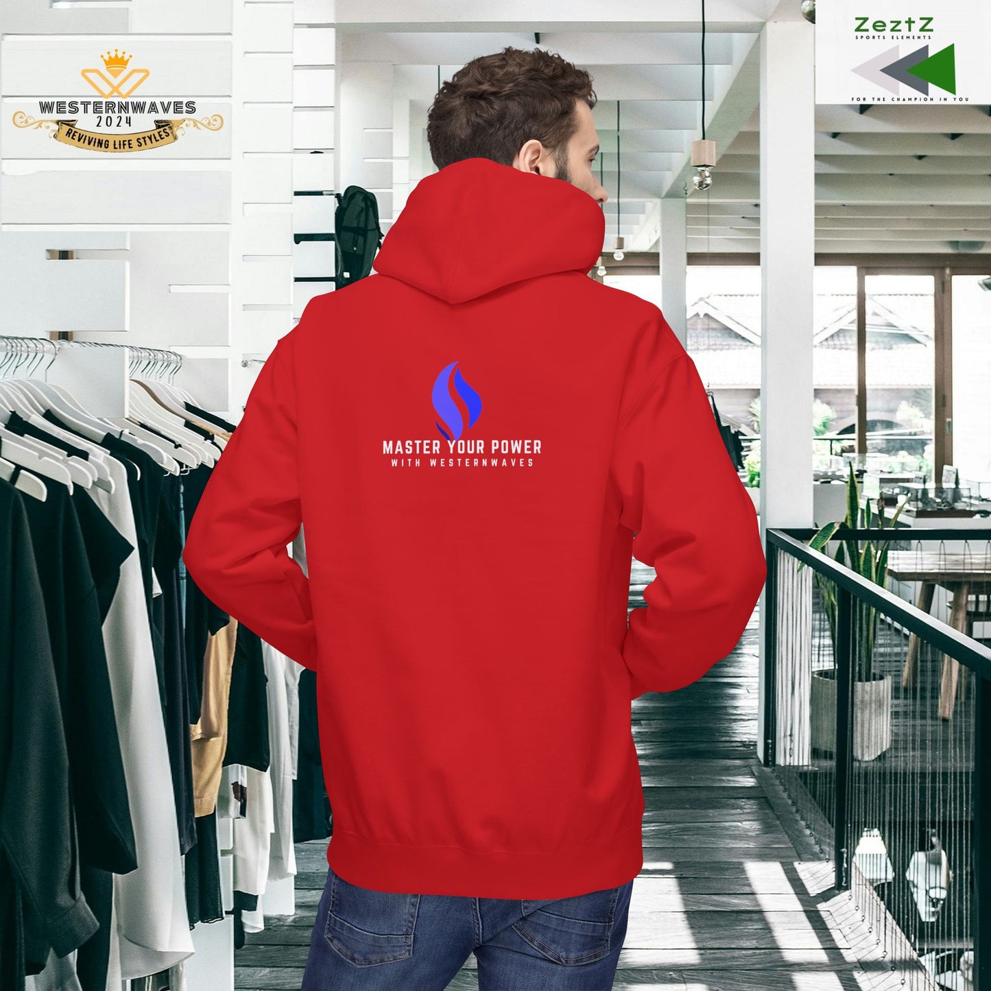Unisex Midweight Softstyle Fleece Hoodie_ N3+ Series USMWSSFH PT2WW004_ Limited Edition Luxuriously Soft 100% Cotton Face by WesternWaves: