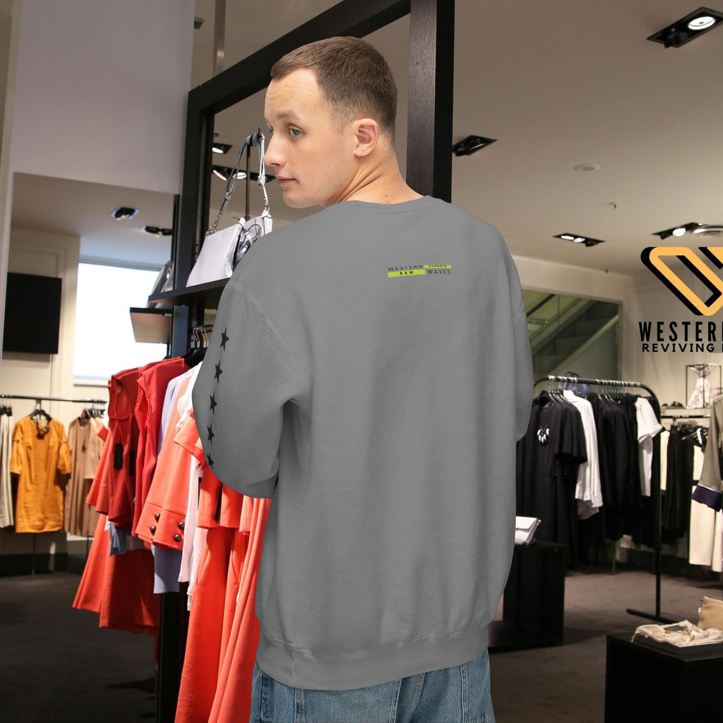 Unisex Lightweight Crewneck Sweatshirt_ N3+ Series ULWCSS PT2WW012_ Limited Edition Unparalleled Quality by WesternWaves: