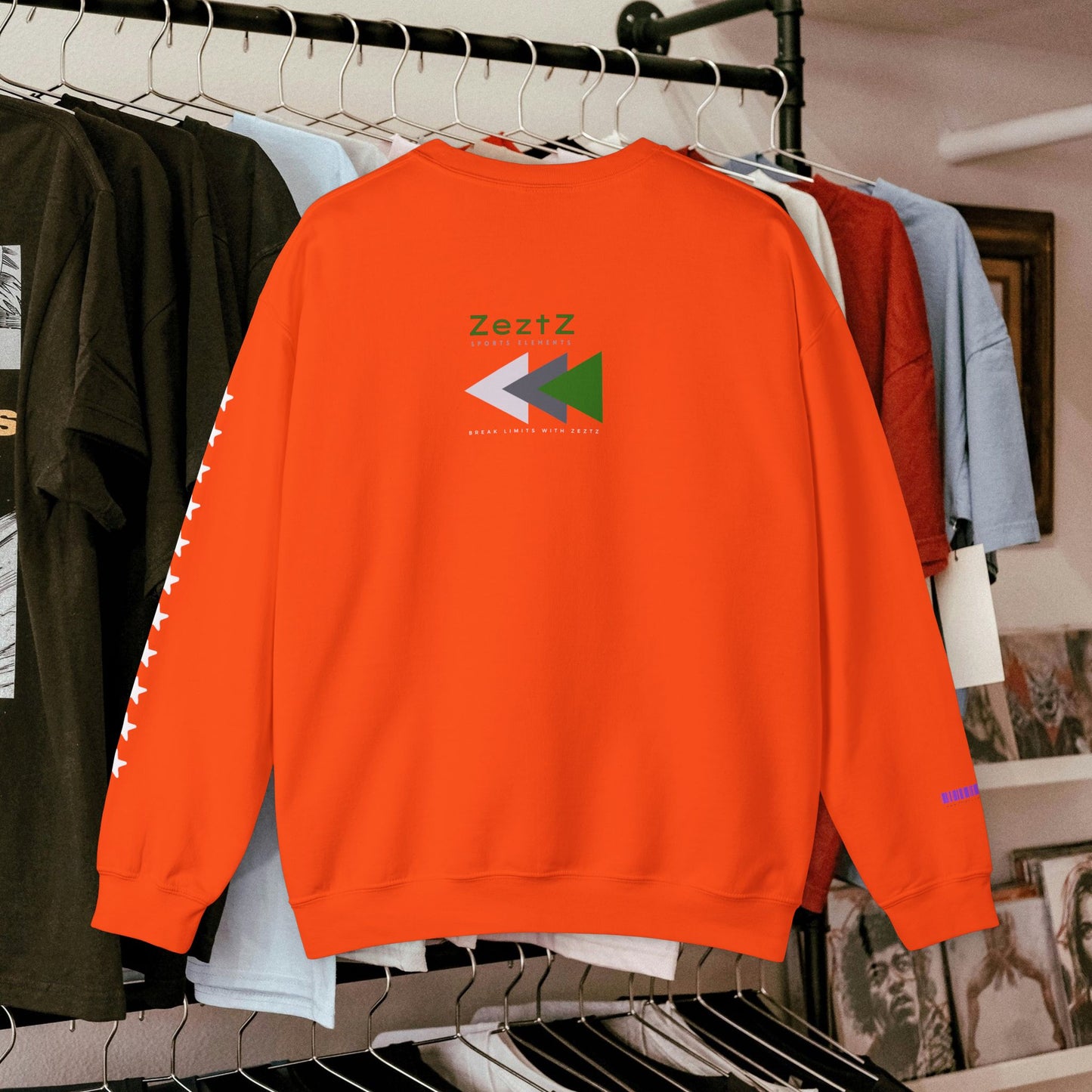 Unisex Heavy Blend™ Crewneck Sweatshirt_ N2+ Sports Series UHBCSS PT2WW009_ Limited Edition ‘Zeztz’ Brand Sports Elements by WesternWaves: