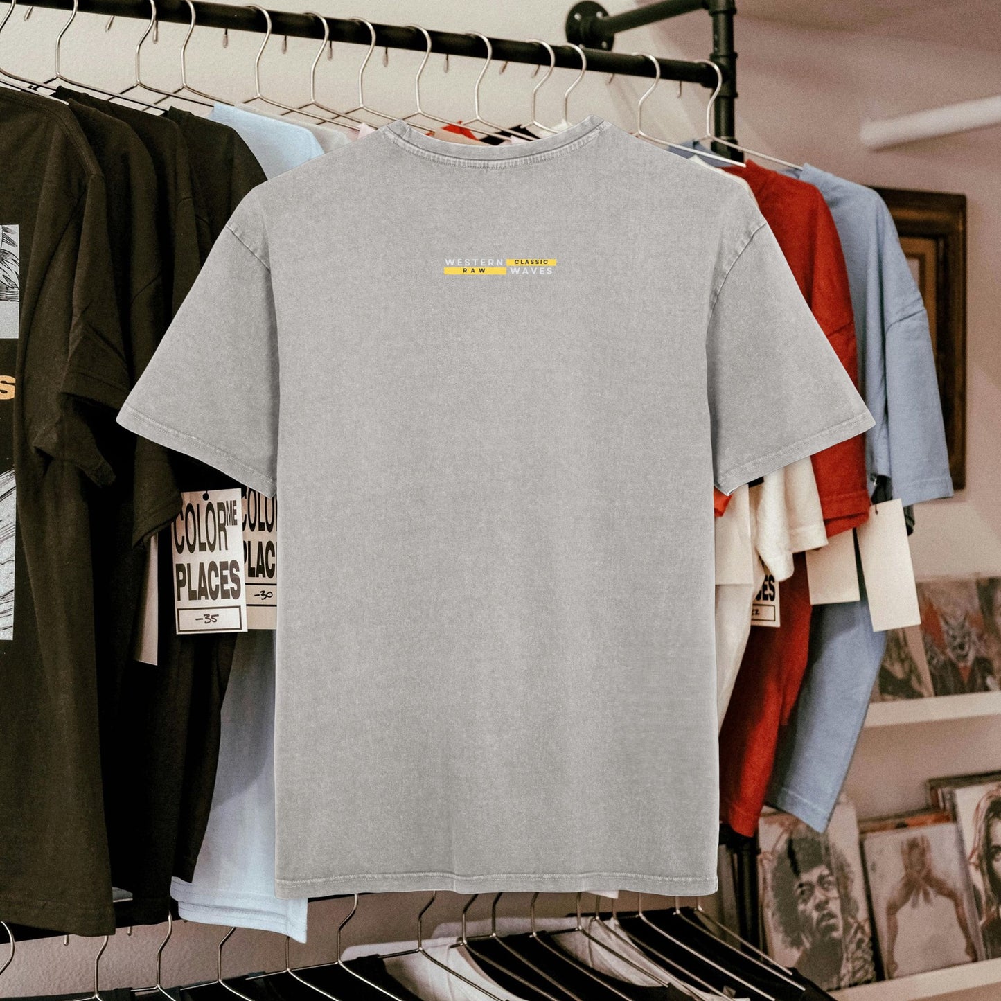 Men's Acid Washed Heavy Oversize Tee_ N3+ Series MAWHOSIZEDTEE PT2WW001_ Limited Edition Irresistible Cool Stuff by WesternWaves: