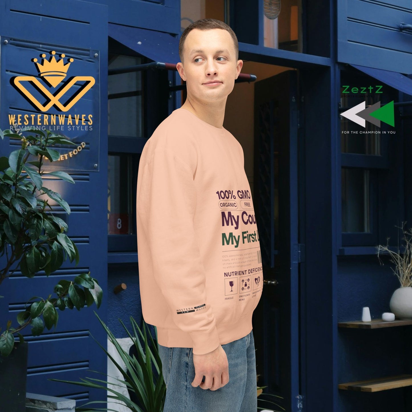 Unisex Lightweight Sweatshirt_ N7+ Series USLWSS PT2WW001_ Limited Edition by WesternWaves: