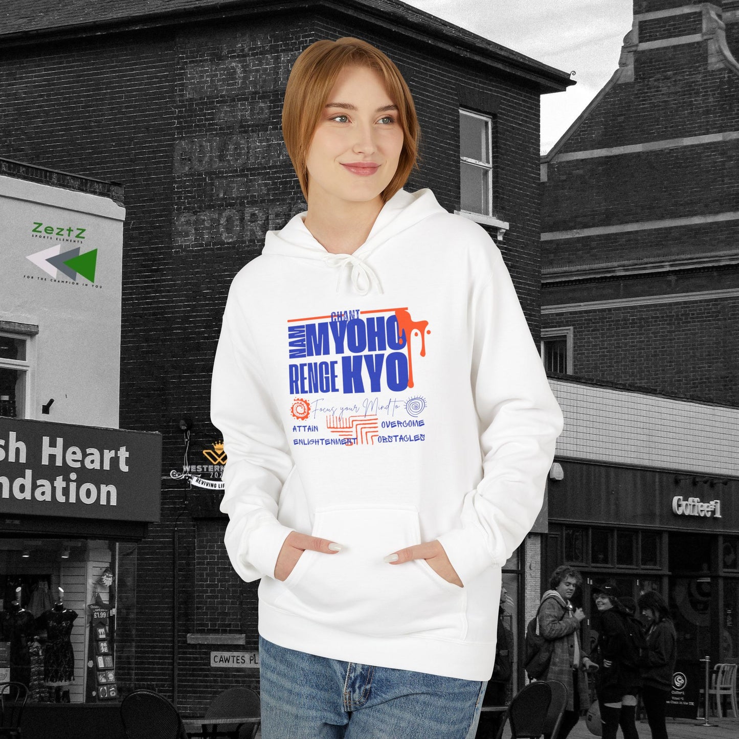 Unisex Midweight Softstyle Fleece Hoodie_ N3+ Series USMWSSFH PT2WW003_ Limited Edition Luxuriously Soft 100% Cotton Face by WesternWaves: