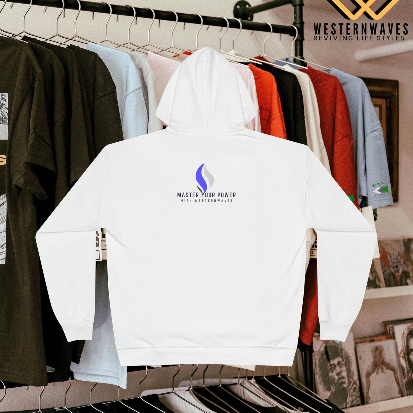 Unisex EcoSmart® Pullover Hoodie Sweatshirt_ N2+ Series USESPOHSS PT2WW001_ LImited Edition Quality Garment by WesternWaves: