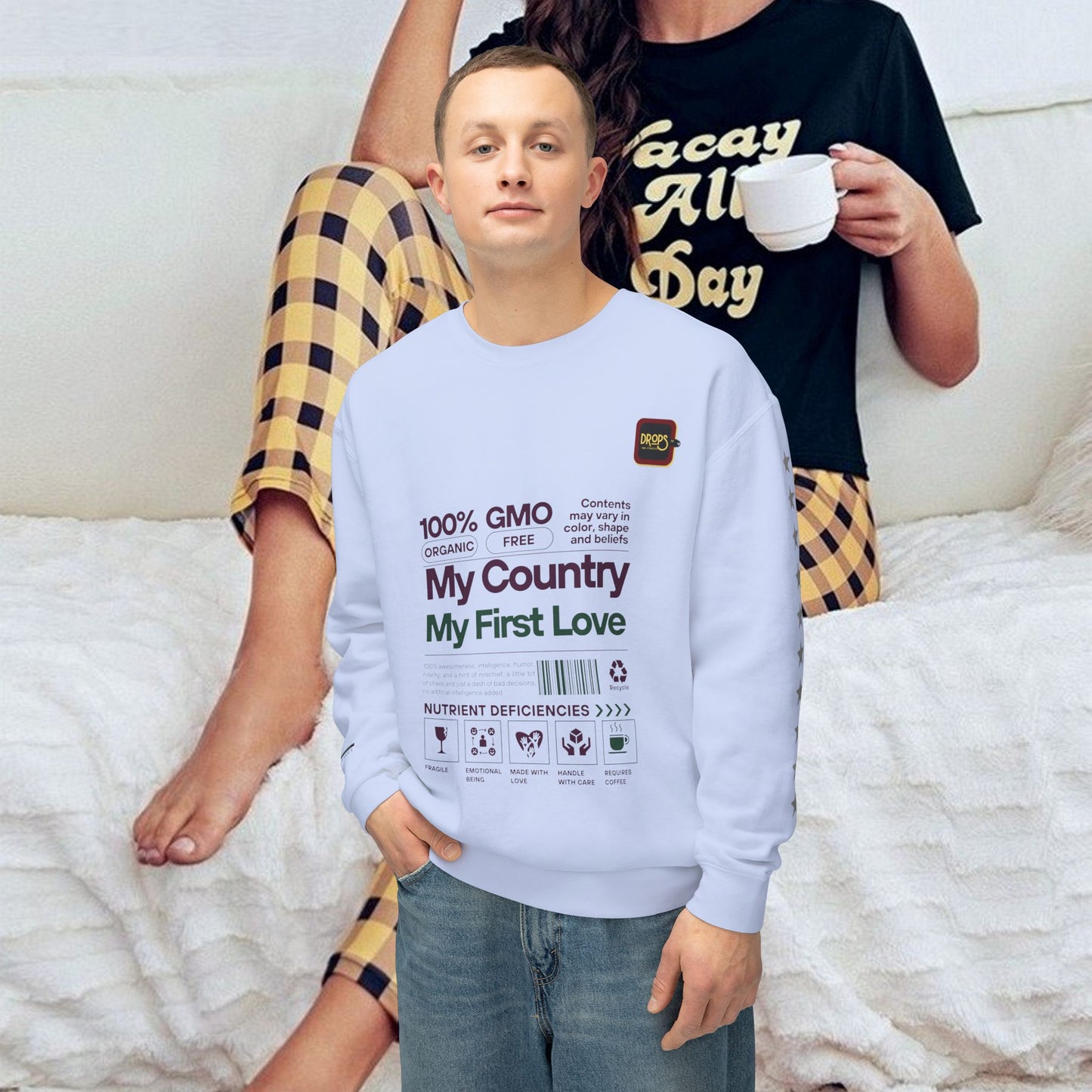 Unisex Lightweight Sweatshirt_ N7+ Series USLWSS PT2WW001_ Limited Edition by WesternWaves: