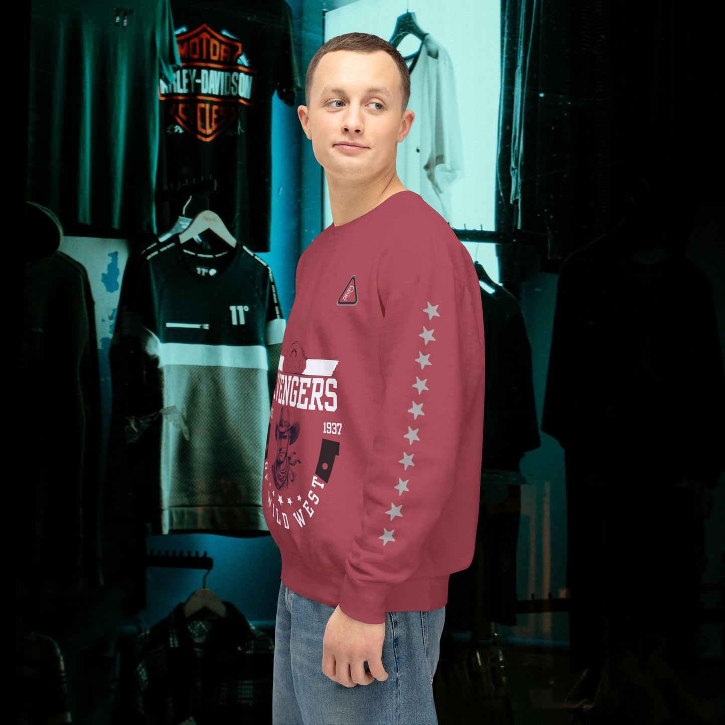 Unisex Lightweight Sweatshirt_ N7* Series USLWSS PT2WW002_ Limited Edition by WesternWaves: