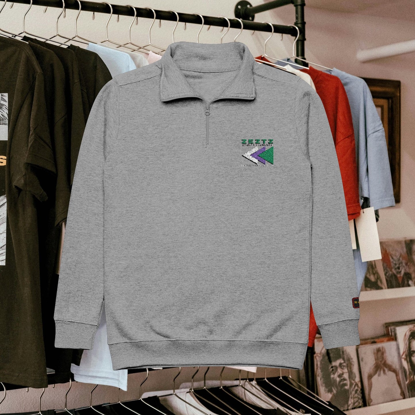Unisex Fleece Pullover with Embroidery_ N6+ Series USFPOWEM PT2WW001_ Limited Edition by WesternWaves: