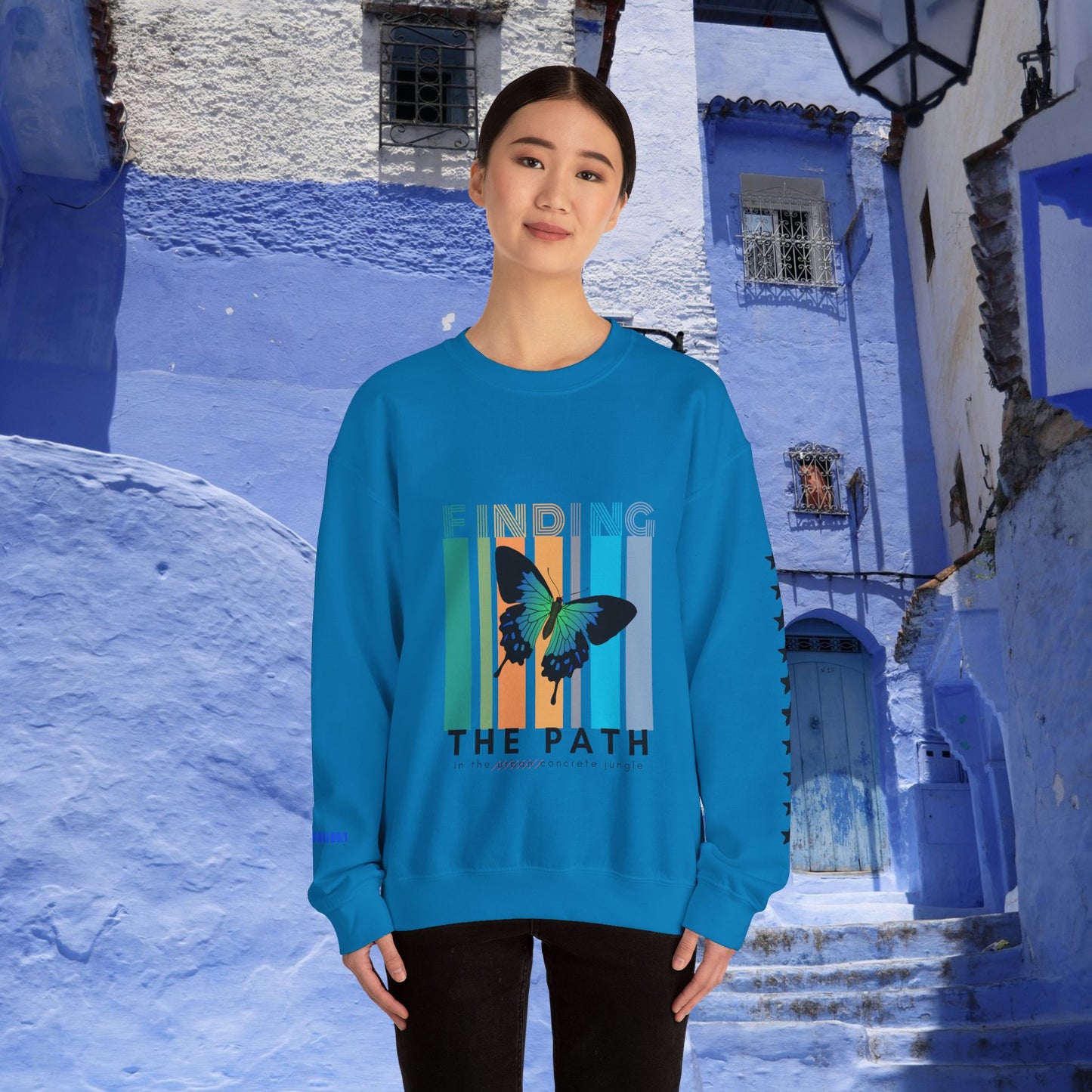 Unisex Heavy Blend™ Crewneck Sweatshirt_ N2+ Series UHBCSS PT2WW017_ Limited Edition Pure Luxury By WesternWaves:
