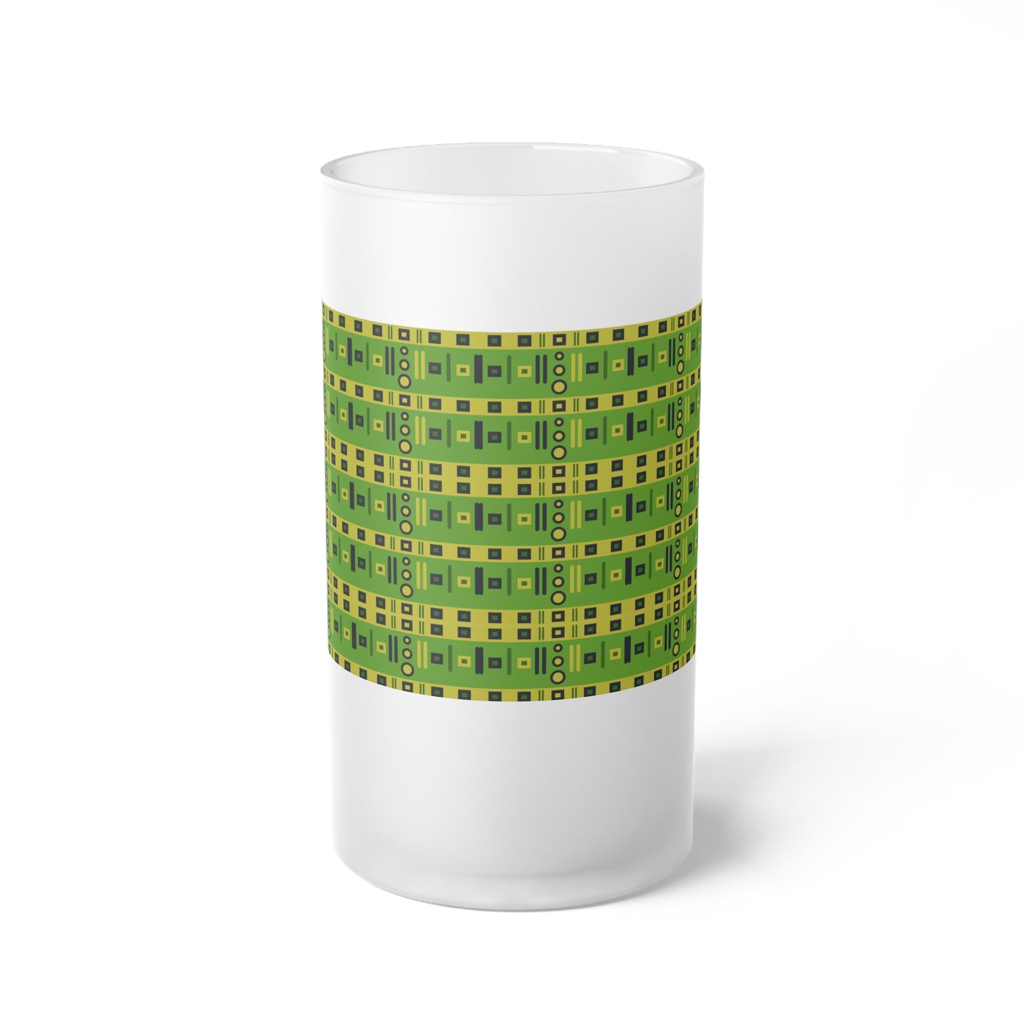 Frosted Glass Beer Mug - Stylish Sipping Essential_ N3+ Series FGBM PT2WW019_ Limited Edition by WesternWaves: