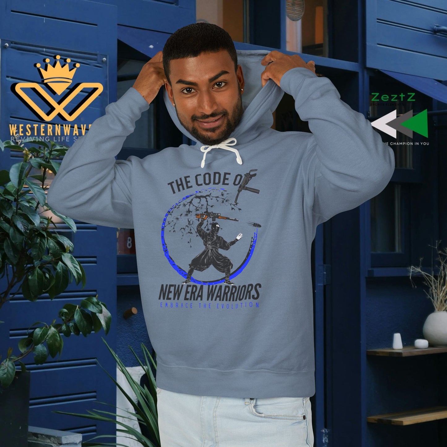 Unisex Lightweight Hooded Sweatshirt – N2+ Series SPW USLWHSS PT2WW014_ Limited Edition Crafted Comfort by WesternWaves: