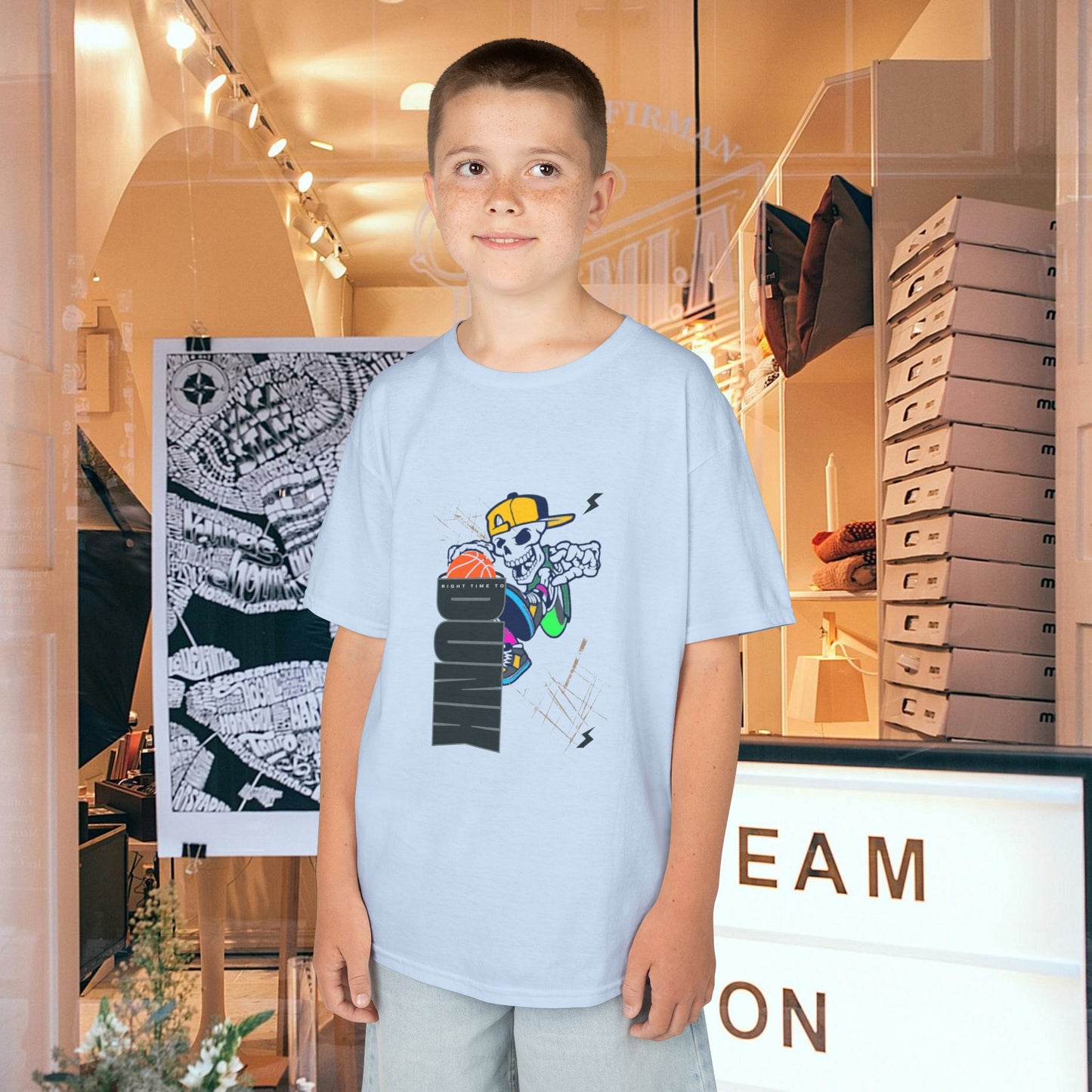 Kids Heavy Cotton™ Tee_ N2+ Series KHCT PT2WW008_ Limited Edition Durable Comfort for Every Adventure by WesternWaves: