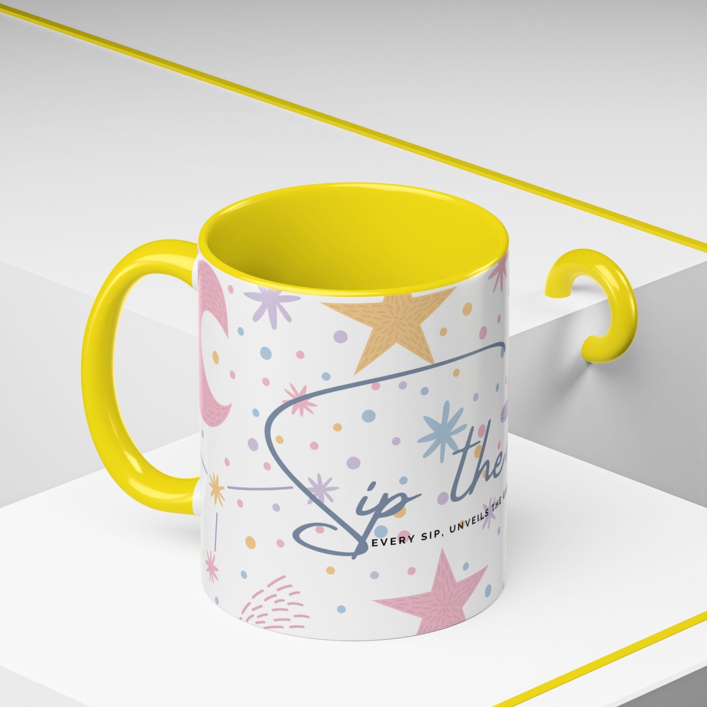 Accent Coffee Mug (11, 15oz) _ N3+ Series ACMUG PT2WW007_ Limited Edition Blend Style & Functionality by WesternWaves: