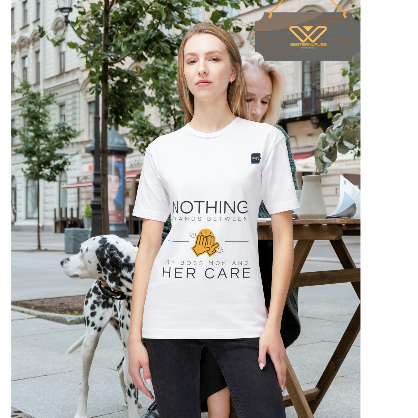 Unisex Midweight T-shirt, Made in USA_ N+ Series UMTS PT2WW007_ Limited Edition Design by WesternWaves: