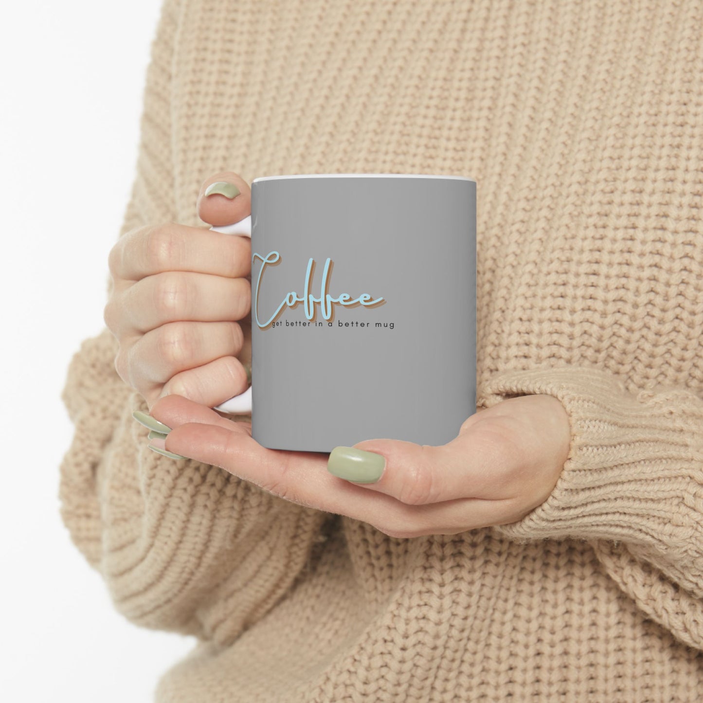 Ceramic Mug, (11oz, 15oz) _ N2+ Series CM11&15OZ PT2WP009_ Customizable Limited Edition Luxury to Your Daily Routine by WesternWaves: