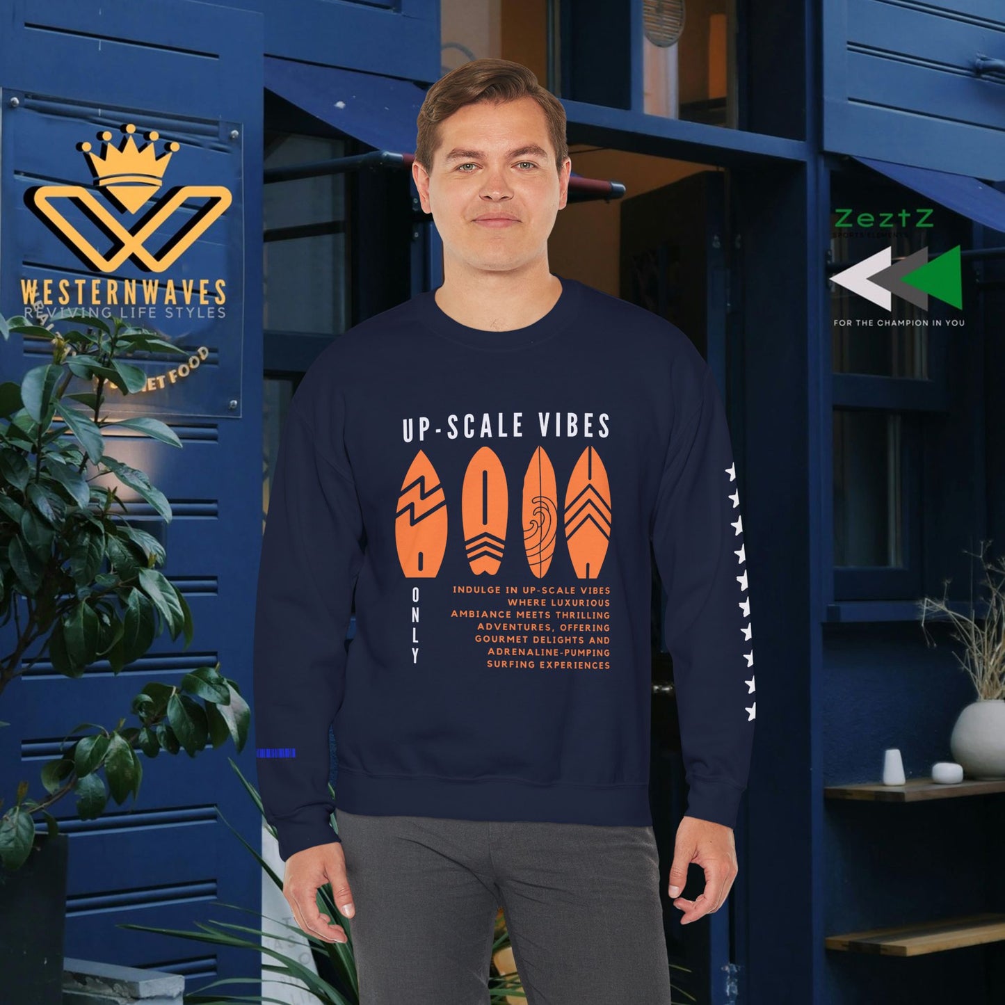 Unisex Heavy Blend™ Crewneck Sweatshirt_ N3+ Series UHBCSS PT2WW009_ Limited Edition Pure Luxury by WesternWaves: